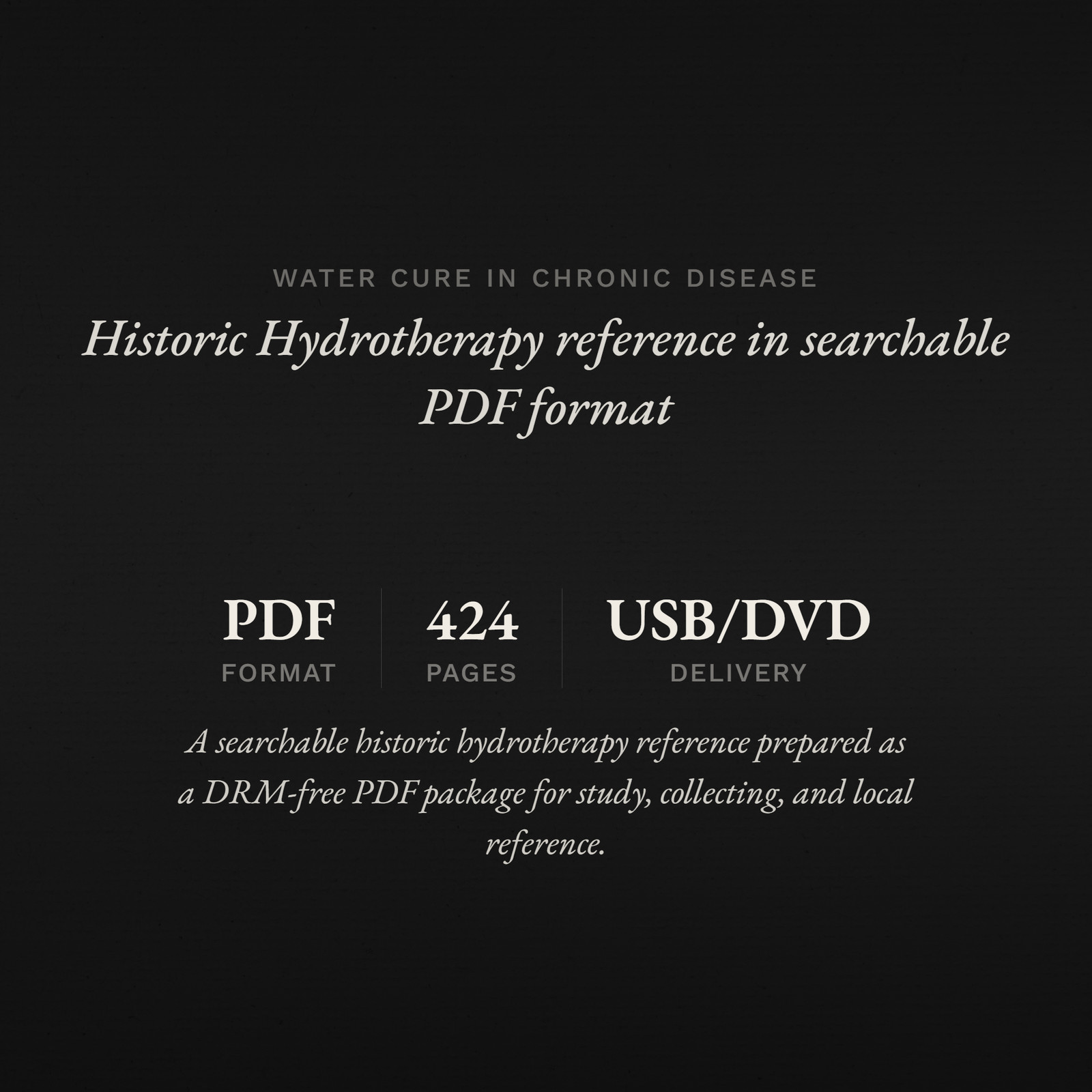 Water Cure in Chronic Disease USB DVD PDF