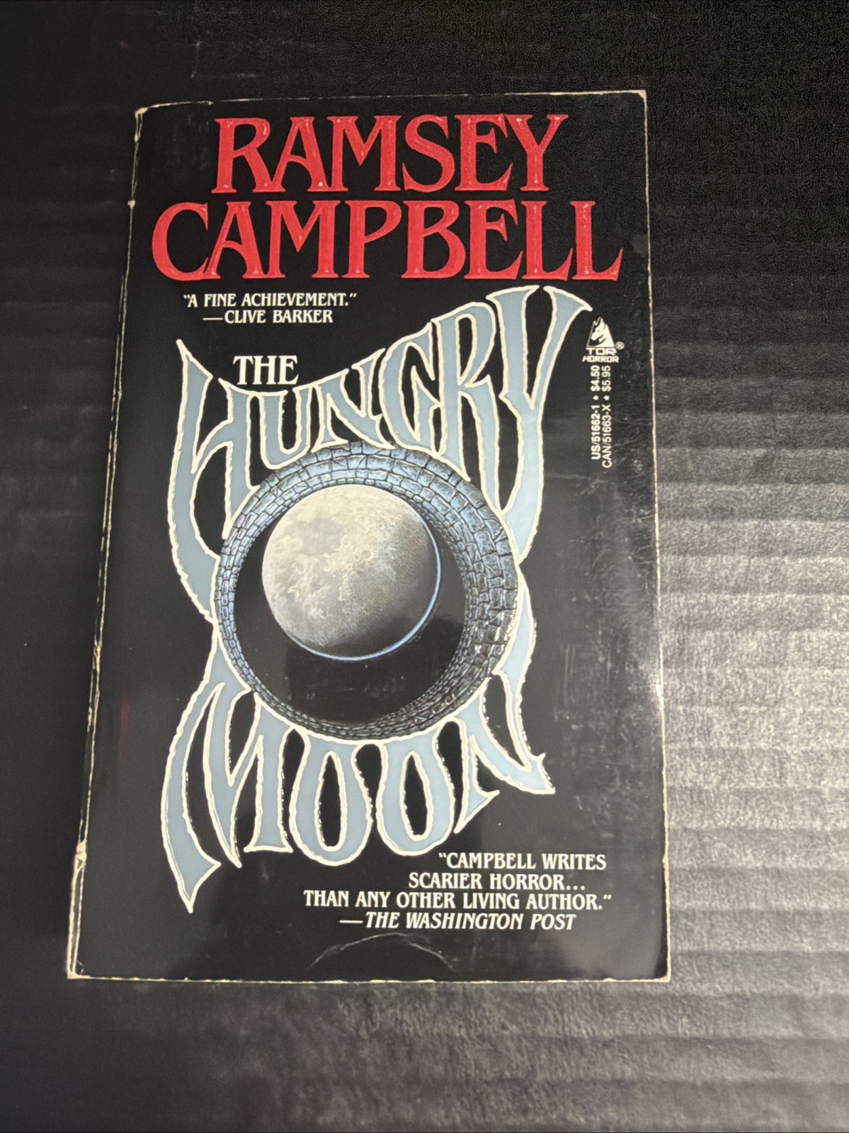 THE HUNGRY MOON Ramsey Campbell – Vintage TOR Horror Paperback 1st Printing