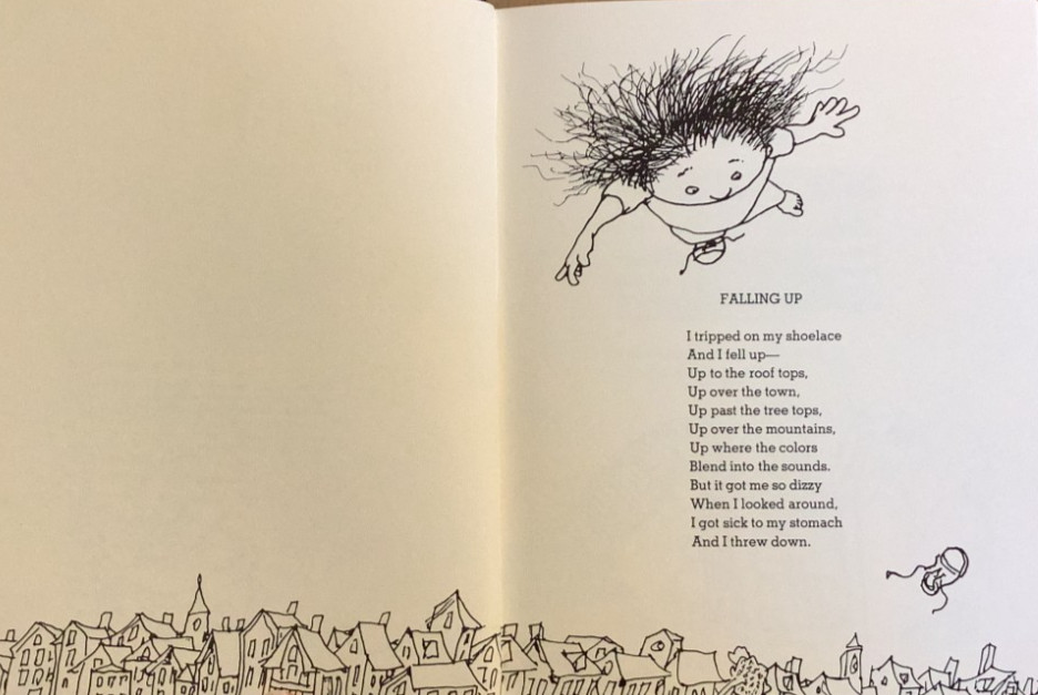 Fine 1996 HC DJ First Edition Falling Up Shel Silverstein