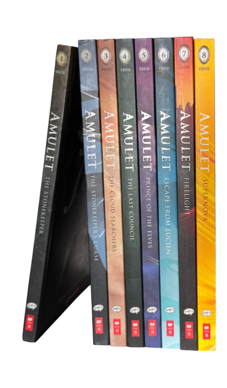 Complete Series Set AMULET 1-8 Kazu Kibuishi Lot Great Set
