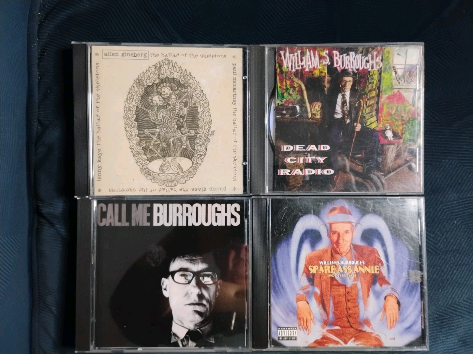 ALLEN GINSBERG & WILLIAM S. BURROUGHS – 4 CD LOT!