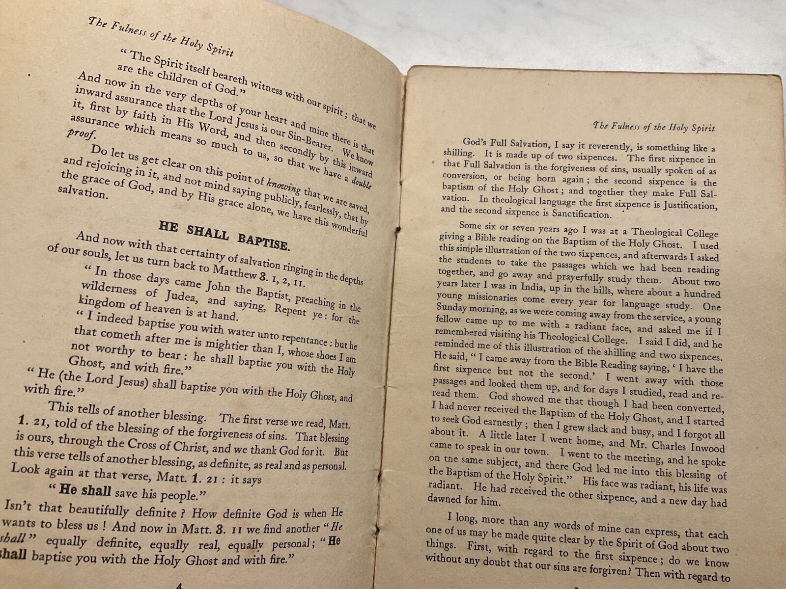 The Fulness of the Holy Spirit by George Ingram – RARE Booklet