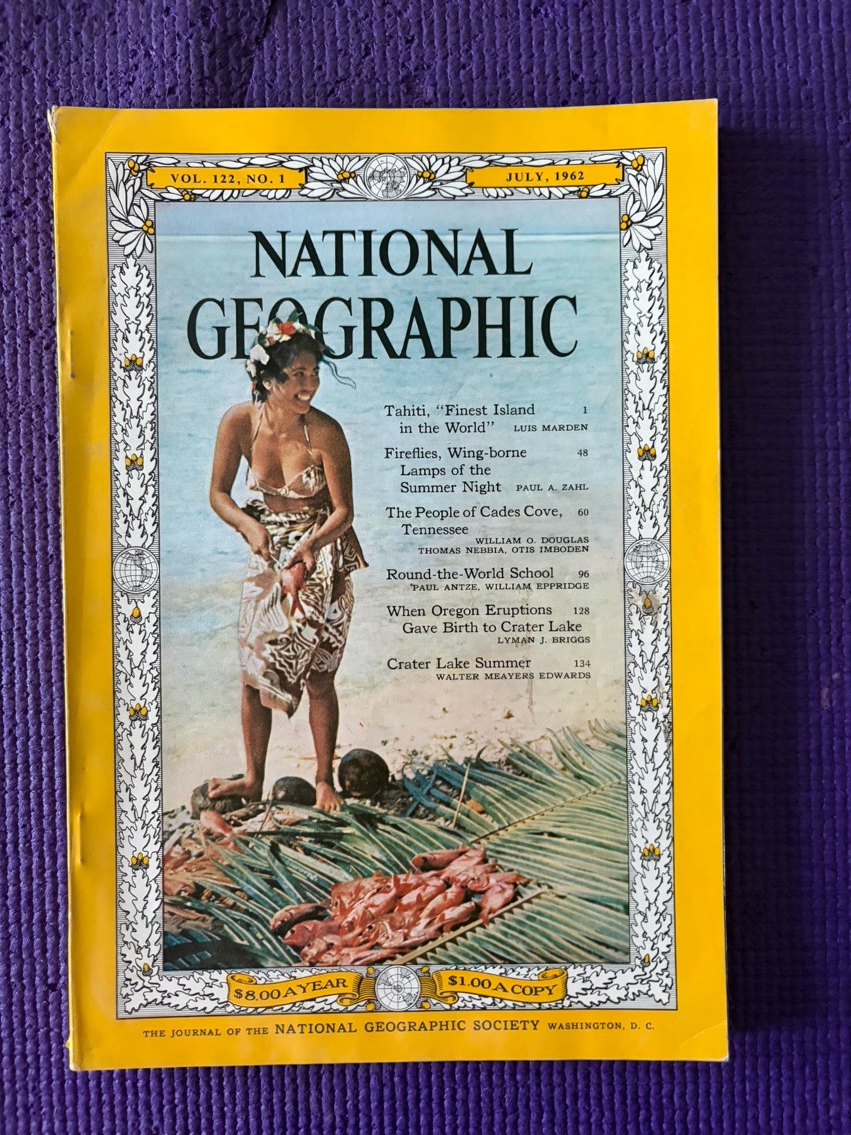 Lot Of (6) National Geographic Magazines dated 1962