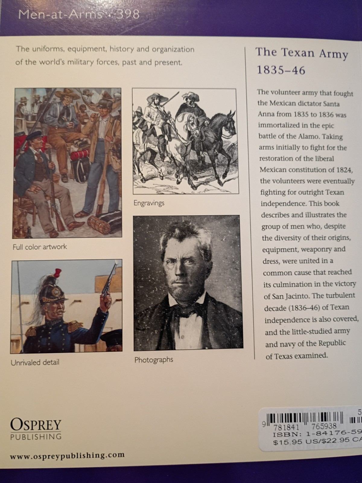 Men-At-Arms 398: The Texan Army 1835-46 by Stuart Reid