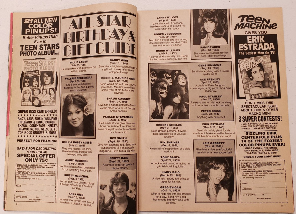 Super Teen Yearbook 1980 KISS~Paul Stanley~Cheap Trick~Leif Garrett~Robby Benson