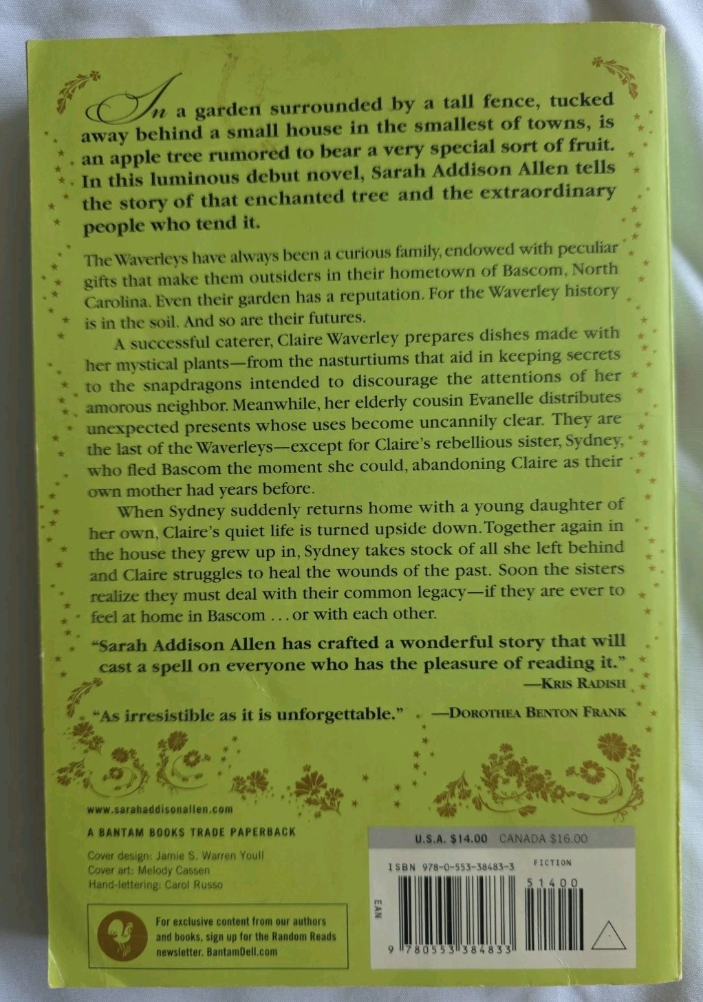 Garden Spells (Bantam Discovery) – Paperback By Allen, Sarah Addison – VERY GOOD