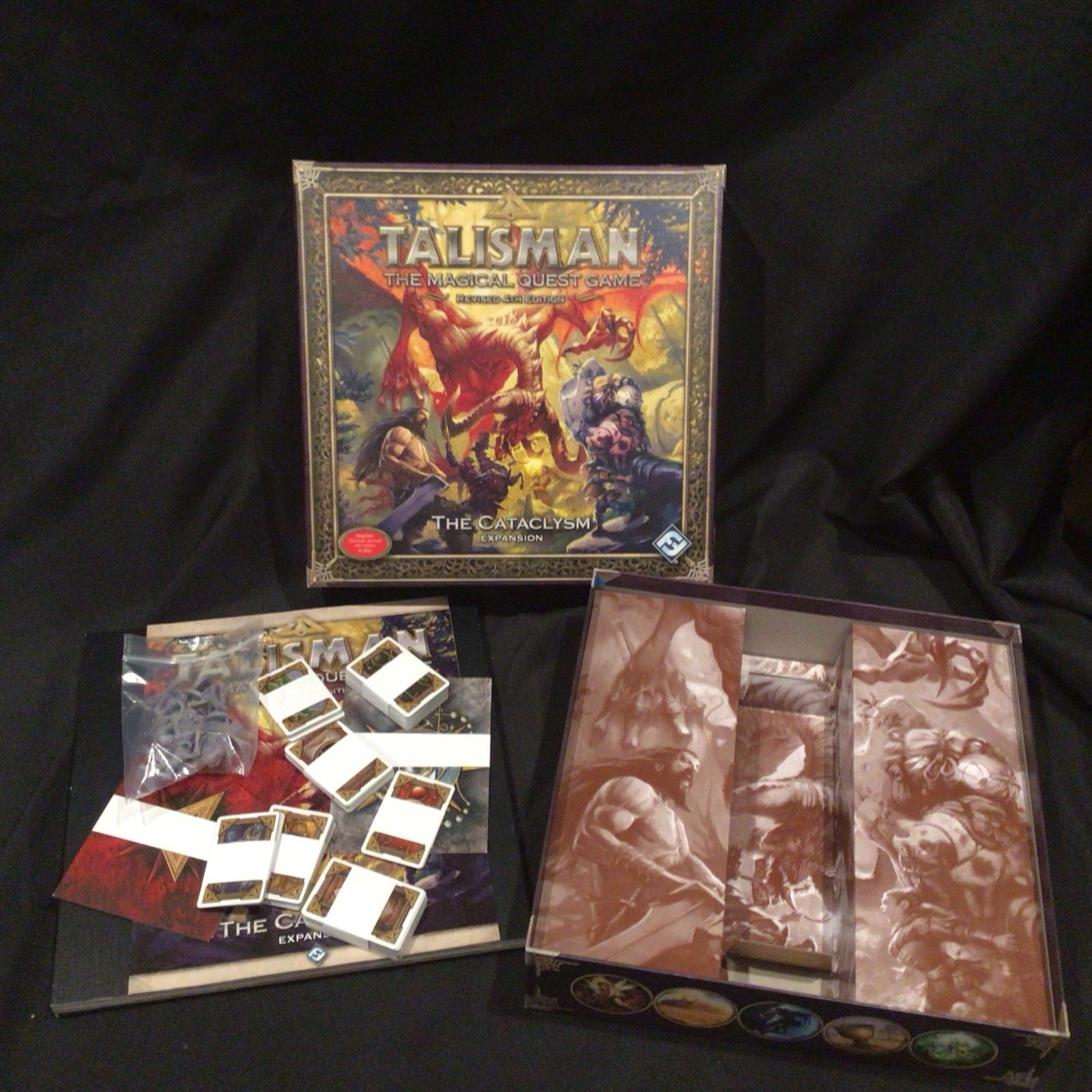 Talisman Board Game Revised 4th THE CATACLYSM Expansion FFG 100% COMPLETE