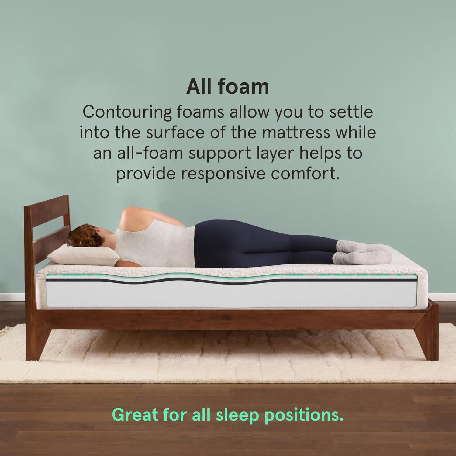 Kin by Tuft & Needle Medium 12″ Adaptive Foam King Mattress in a Box, Cooling Pr