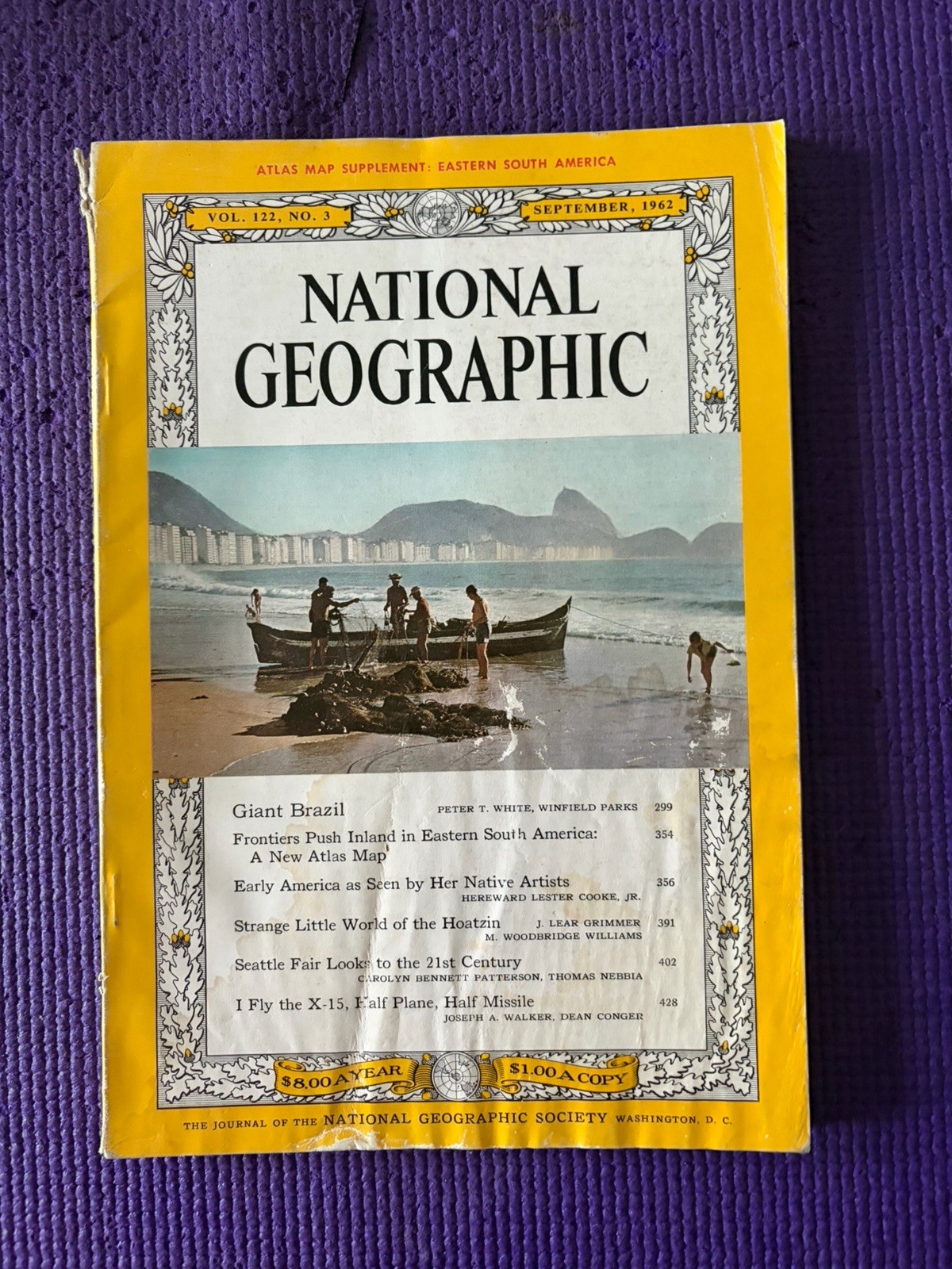 Lot Of (6) National Geographic Magazines dated 1962