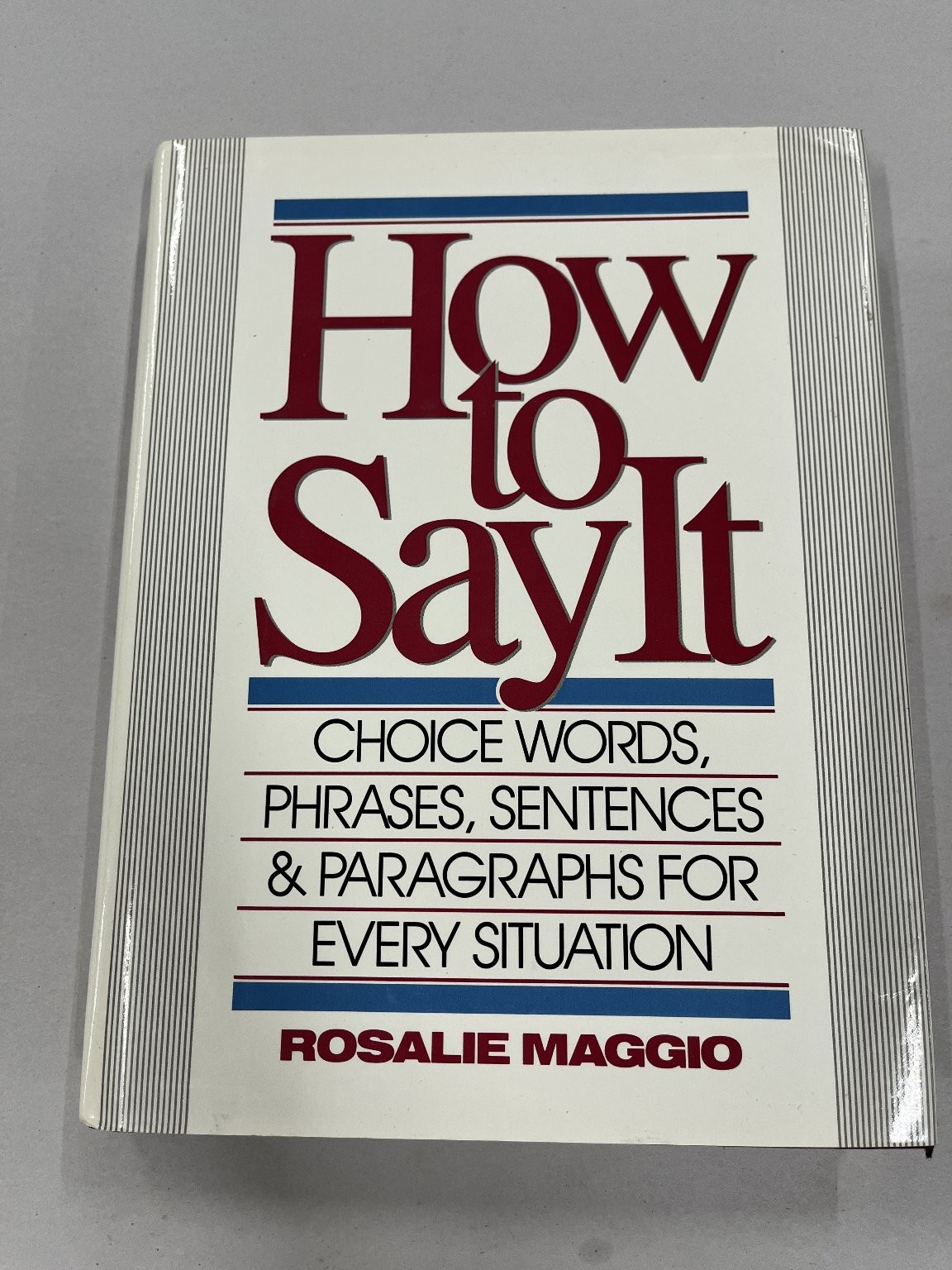 How to Say It Rosalie Maggio 1990 Choice Words Phrases Sentences