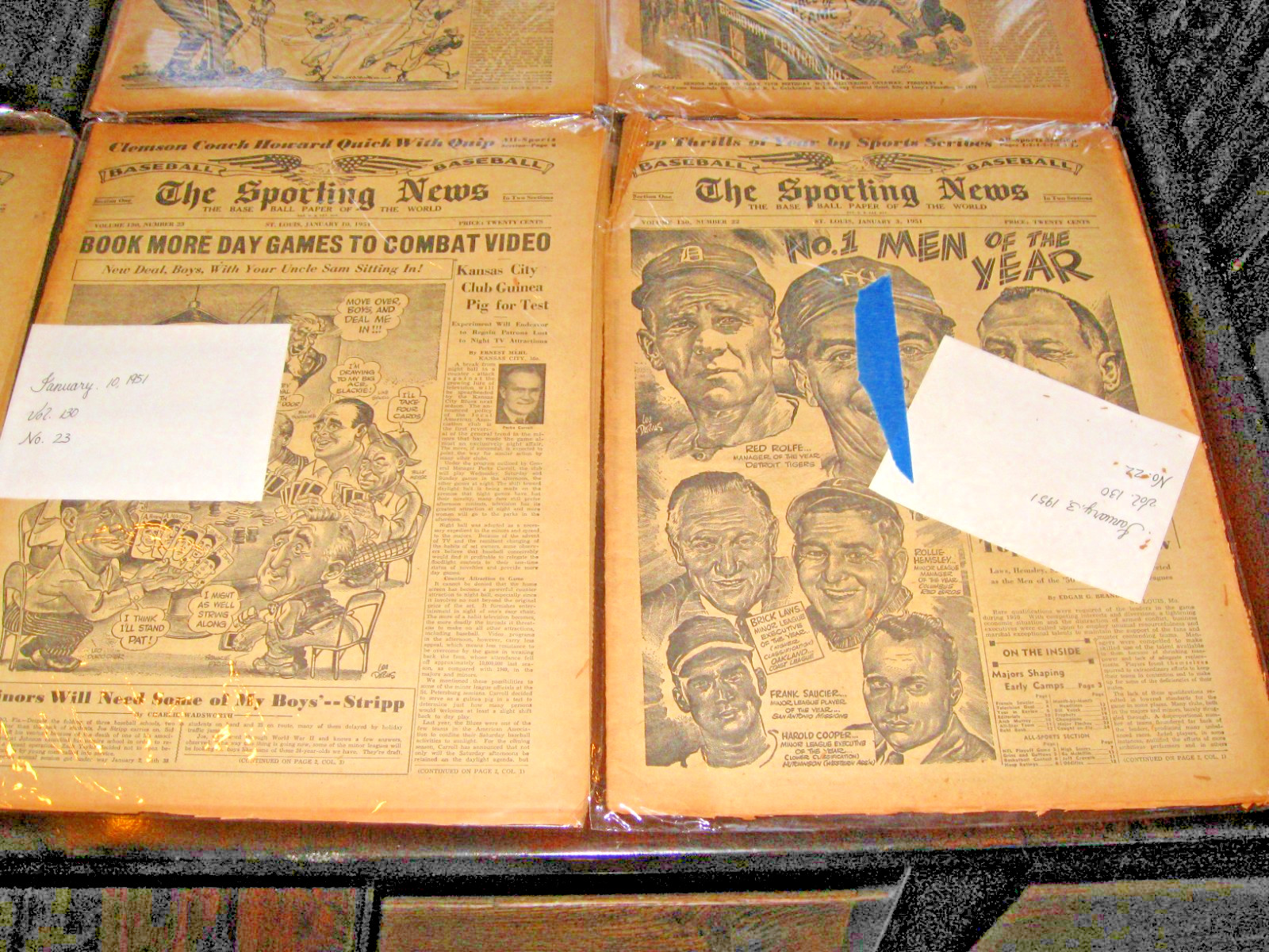 Vintage Lot of 9-1951 The Sporting News Jan. 3,10,17,24,31 &Feb. 7,14,21 and 28