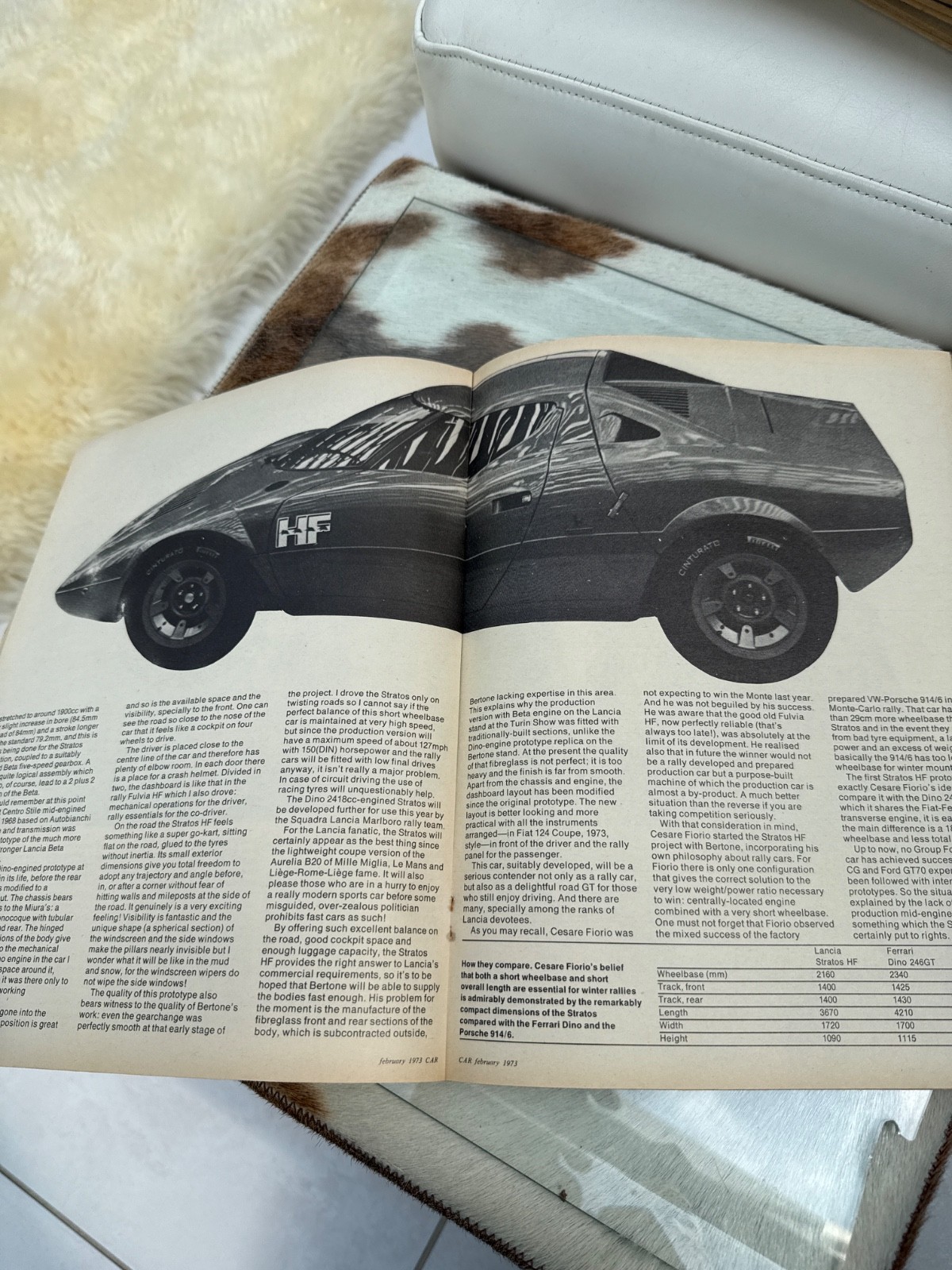 CAR Magazine February 1973, Ford Granada, Lancia Stratos, Datsun 180SSS, RX3