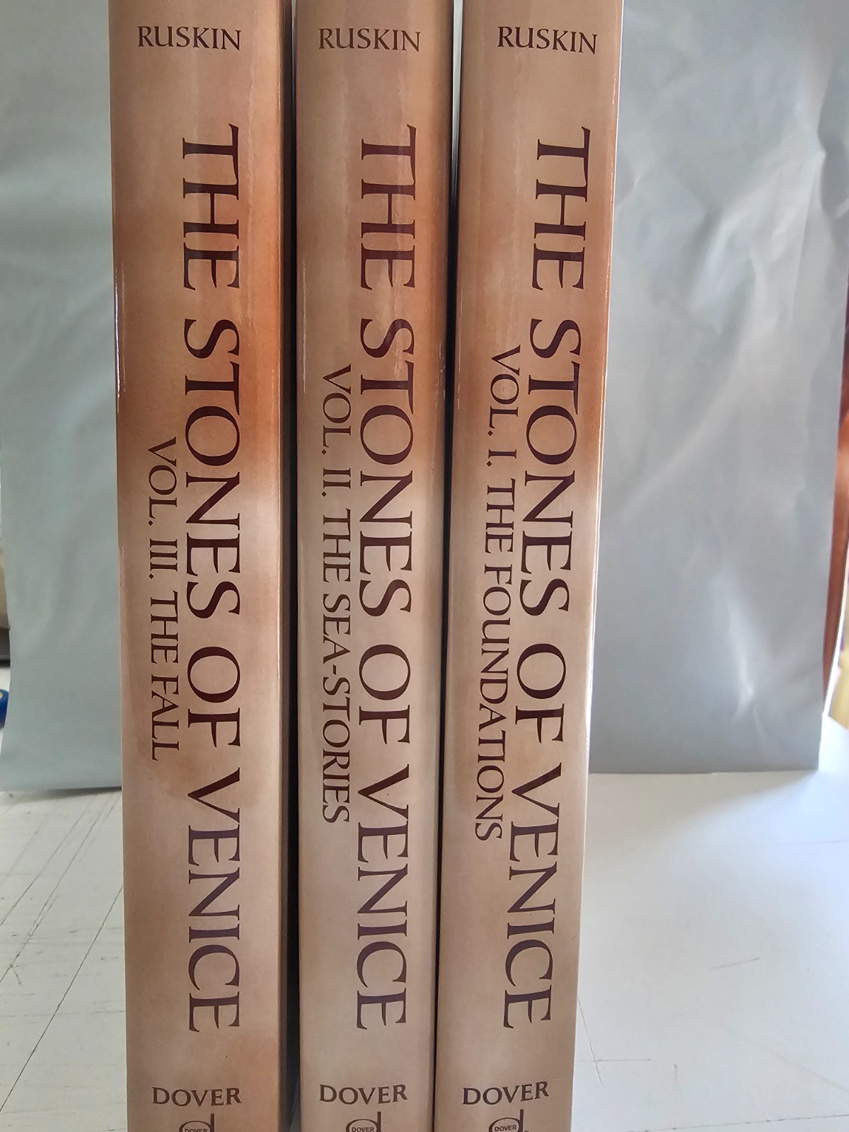 The Stones of Venice-John Ruskin-DOVER -compl 3 vols set