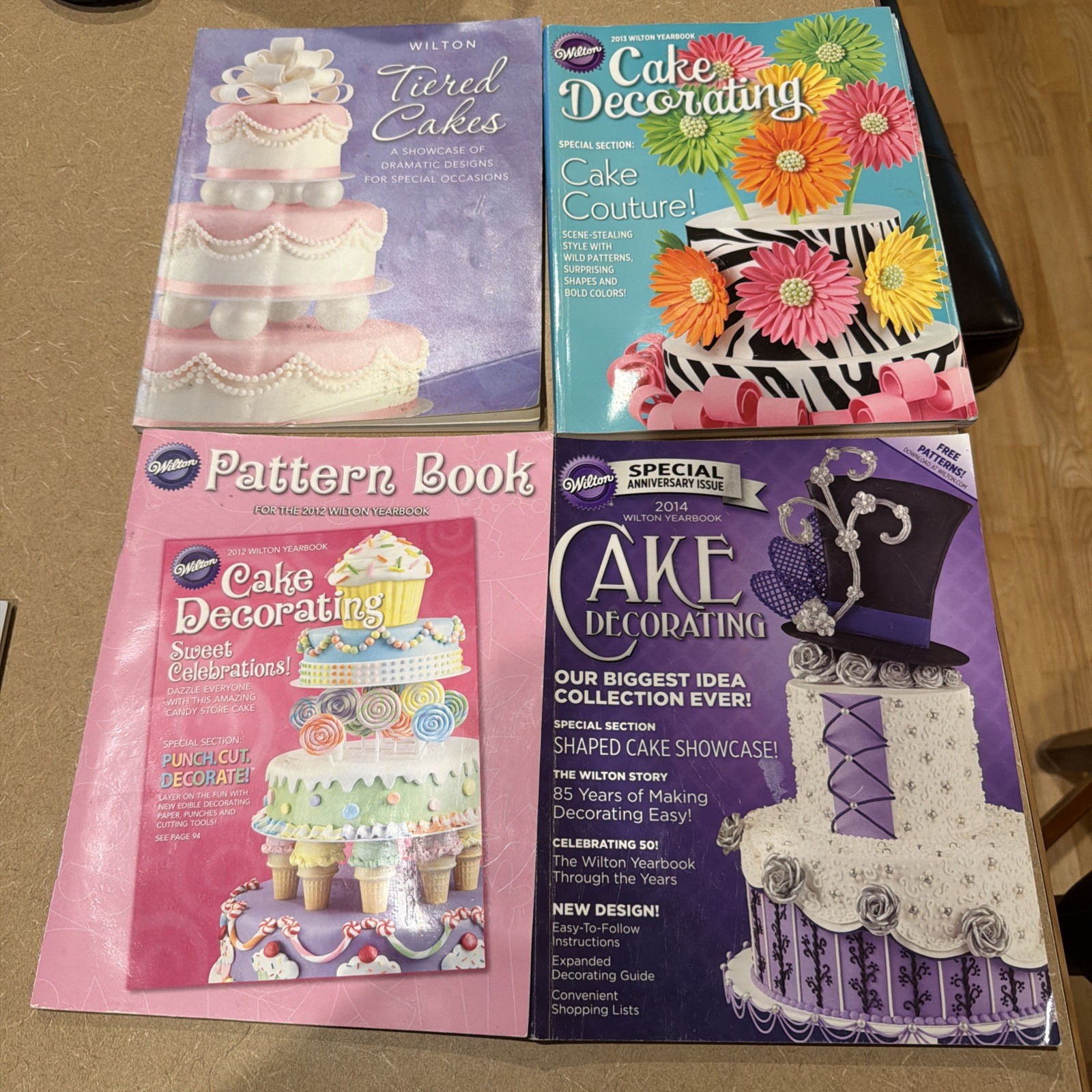 Cake Decorating Books – Wilton – Yearbook 2012 2013 2014 & Tiered Cakes Pattern