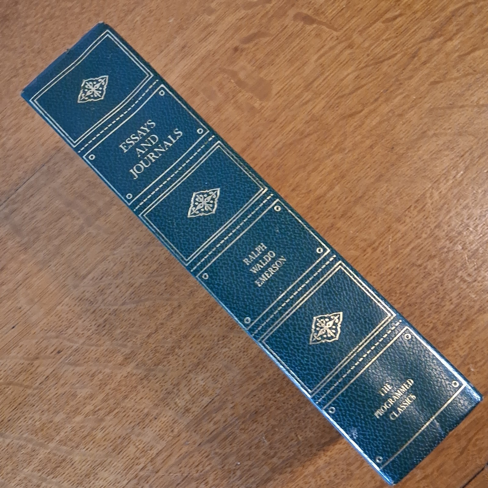 4 “Programmed Classics” Books Green Gold Deco Emerson, Bulfinch Franklin… Nice