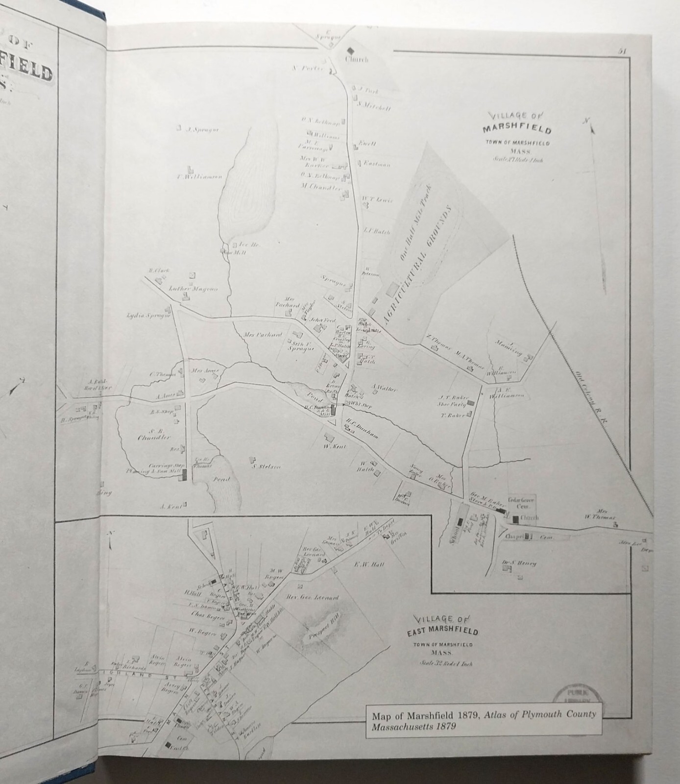 Marshfield A Town Of Villages 1640-1990 by Krusell and Bates HCDJ 1990