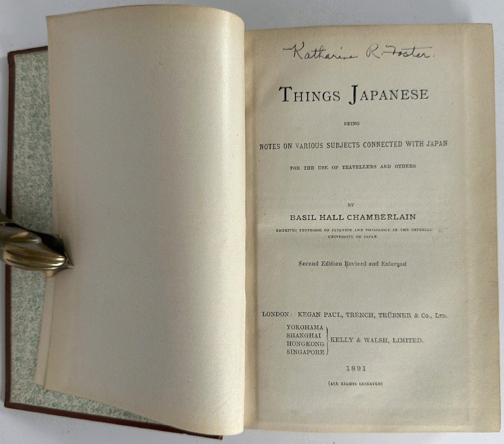 Things Japanese, Being Notes on Various Subjects Connected with Japan, for the..