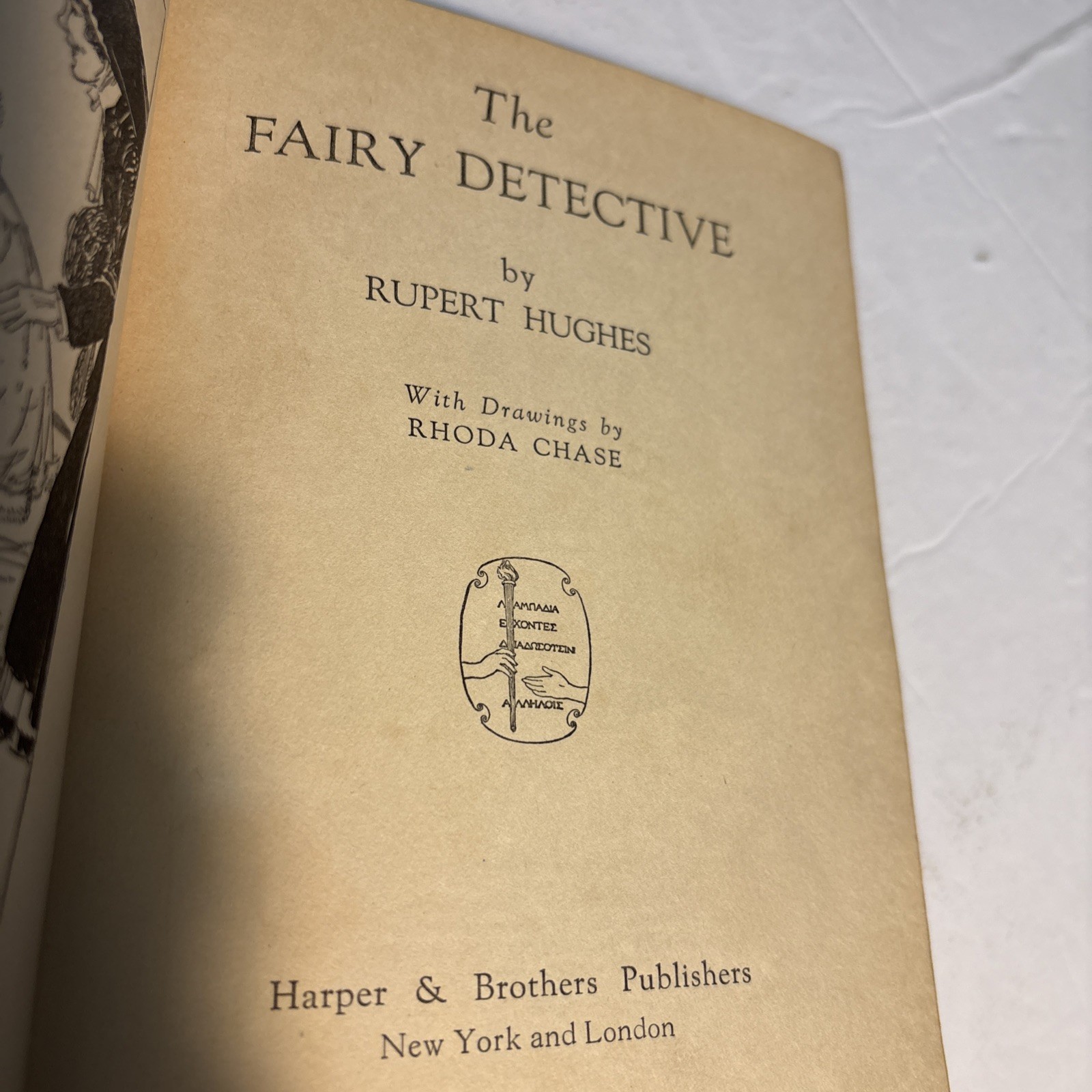 The Fairy Detective by Robert Hughes with Drawings by Rhoda Chase, HC 1919
