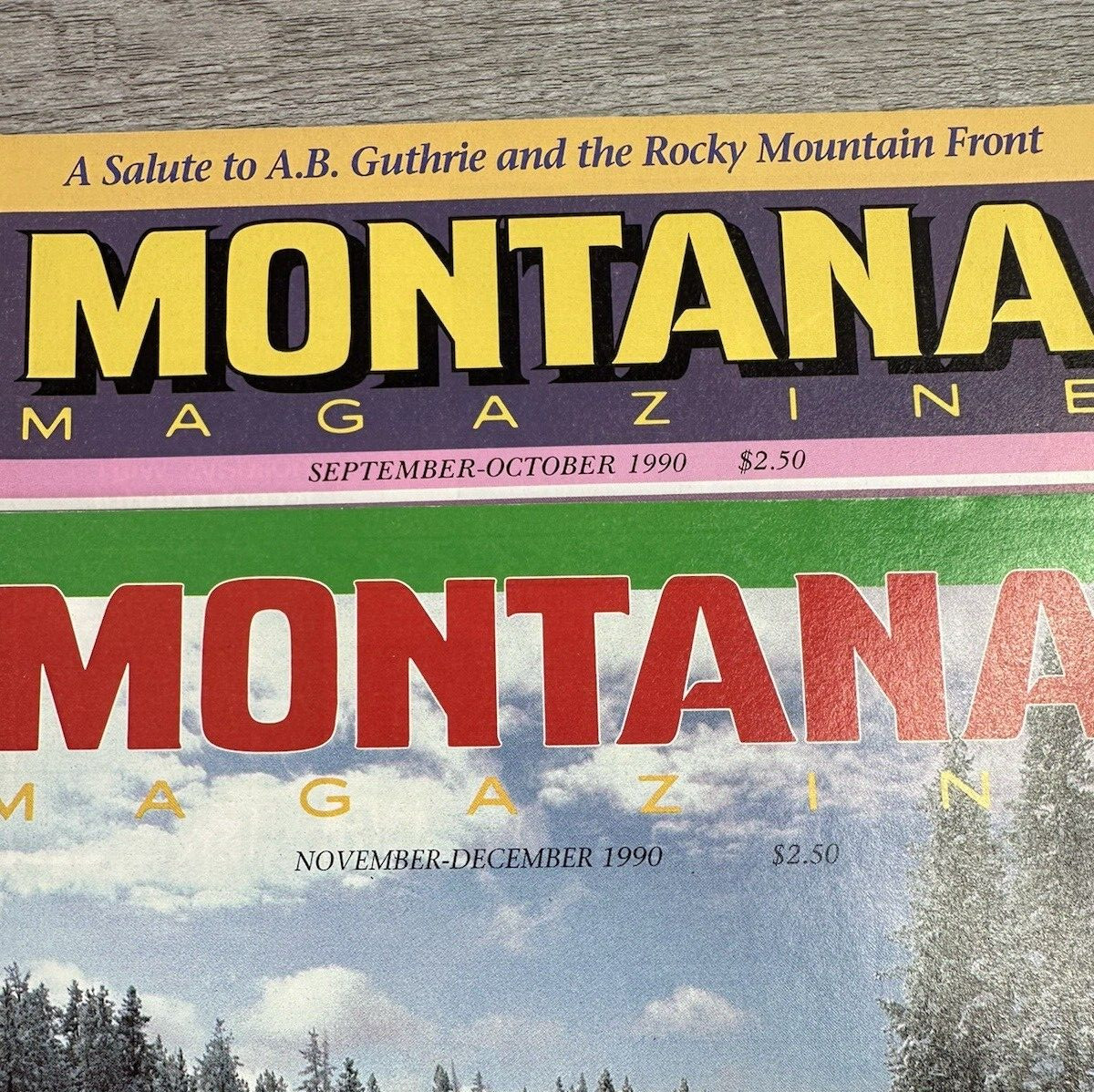 Vintage Lot Of 5 Montana Magazine 1990 Mar-Dec Bimonthly Issues