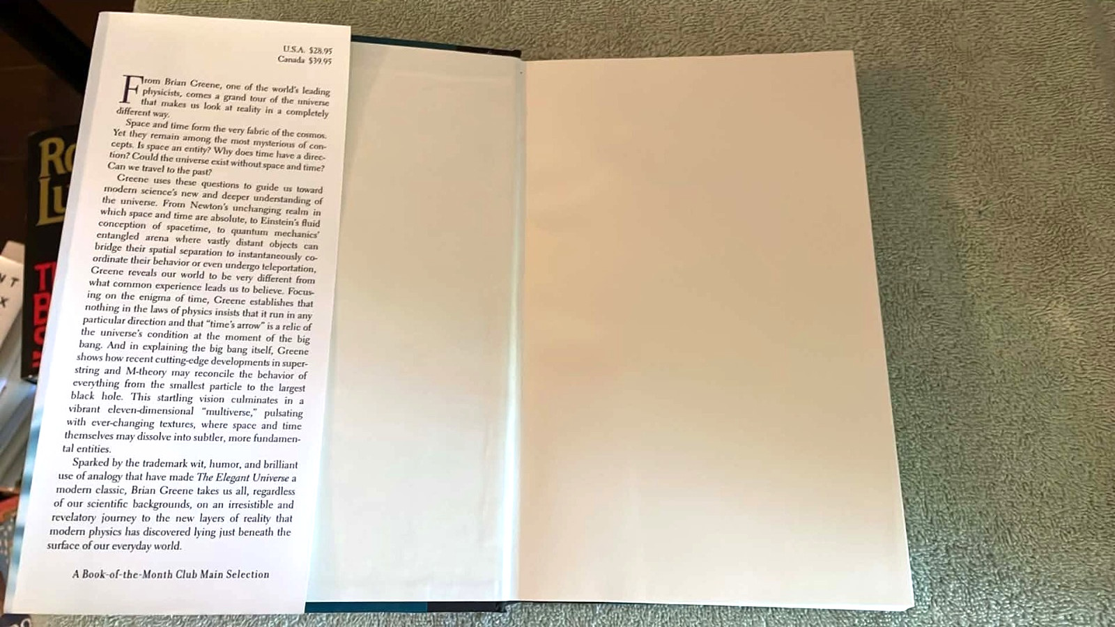 The Fabric of the Cosmos by Brian Greene 1st Ed First Edition HC/DJ 2004