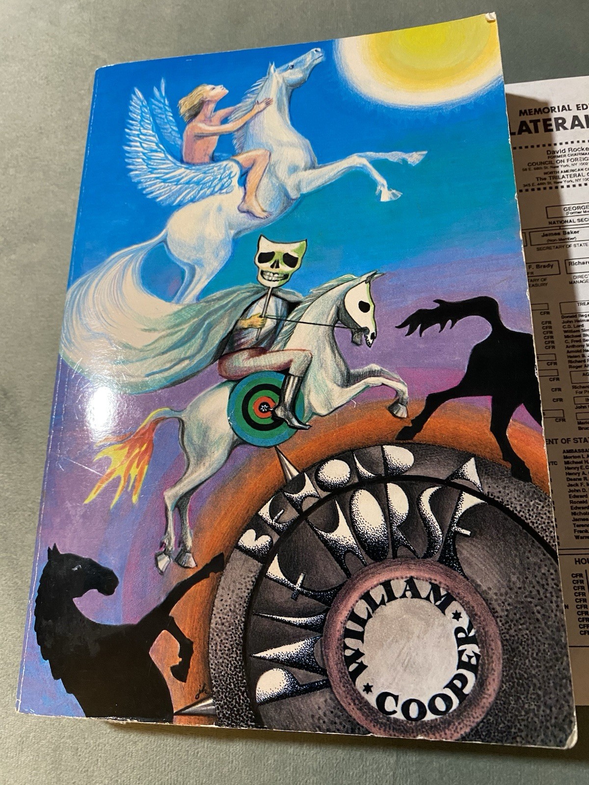 Behold A Pale Horse Secret Societies New World Order 1991 book UNREVISED EDITION
