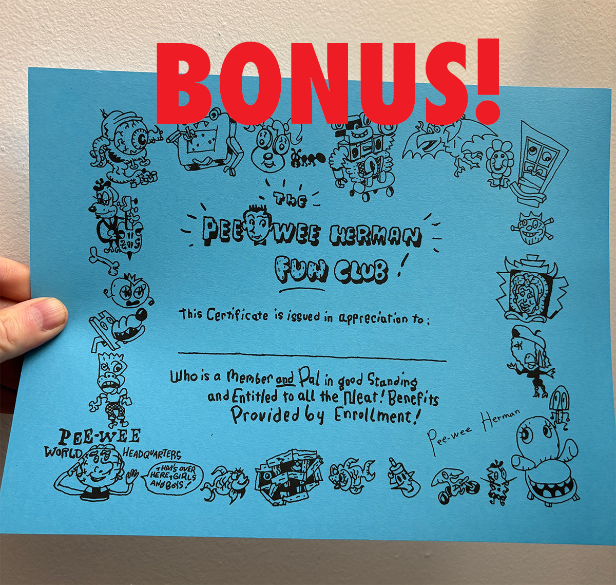 The Art of Pee-wee’s Playhouse – Pee-wee Herman – HBO Film – PLUS BONUS ITEM!