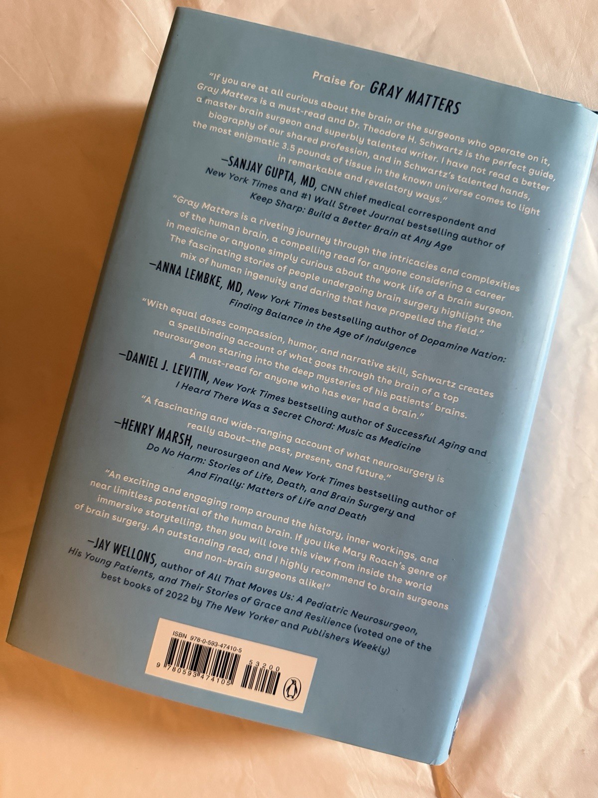 Gray Matters: A Biography of Brain Surgery by Theodore H. Schwartz HARDCOVER