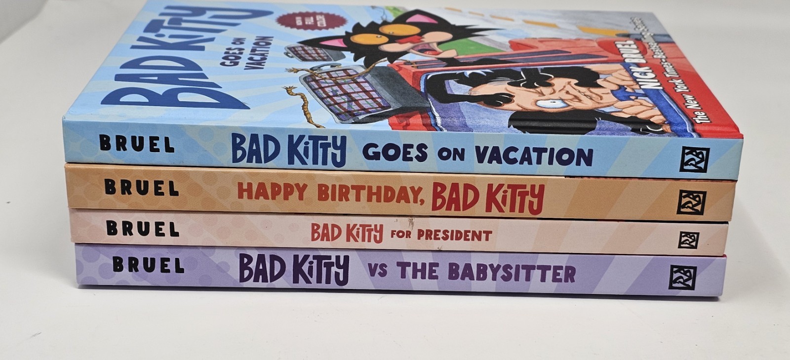 Bad Kitty Lot of 4 Hardcover Books Nick Bruel Full Color Roaring Brook Press