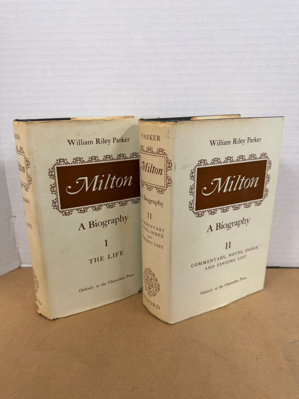 Milton A Biography William Riley Parker 1968 Oxford University Press Set