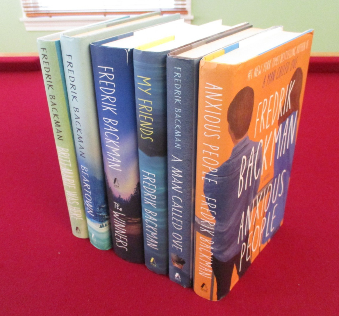 6 Fredrik Backman Novels ~ A Man Called Ove ~ Brit-Marie Was Here ~ The Winners