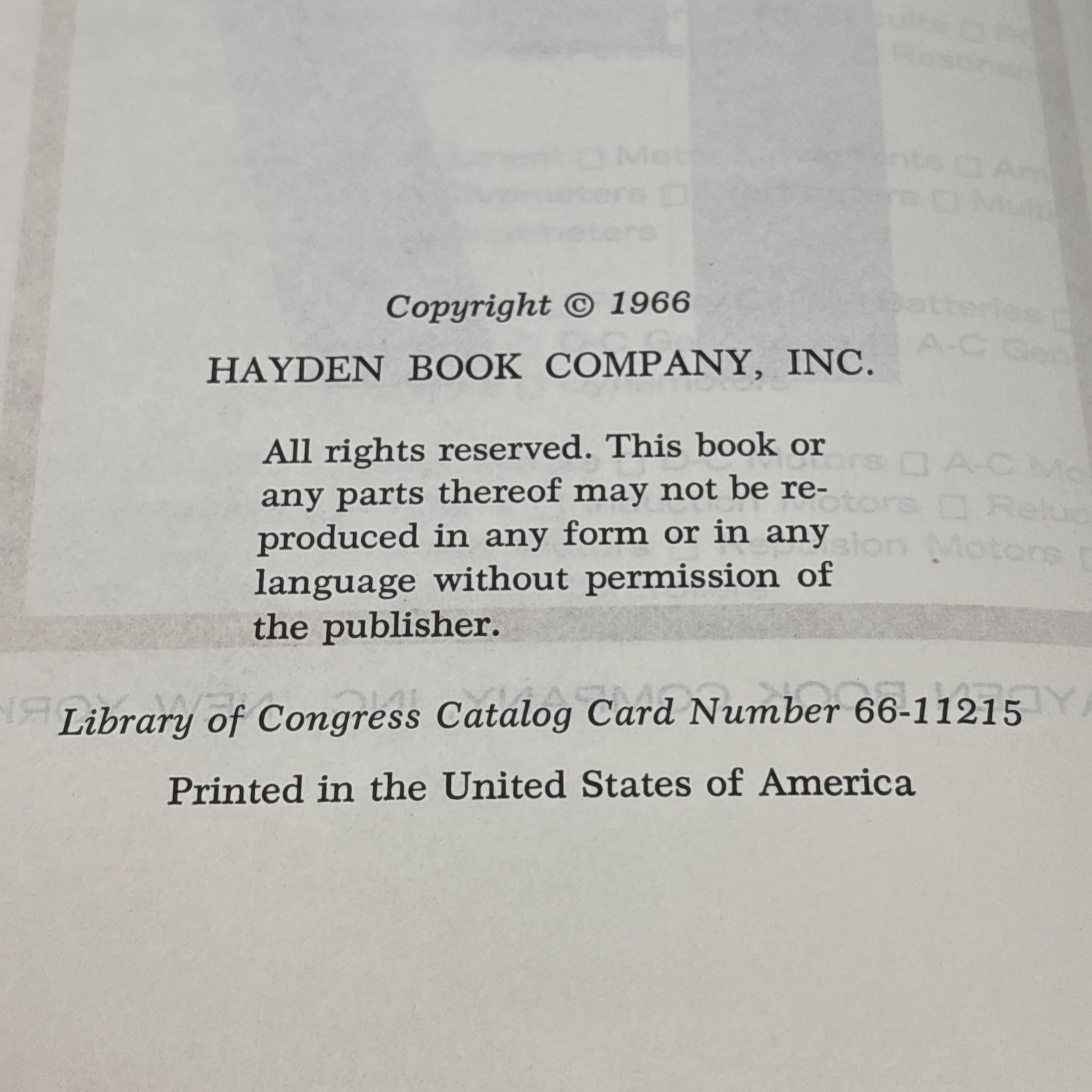 Electricity One-Seven 5551 First Edition Harry Mileaf Hayden Hardcover