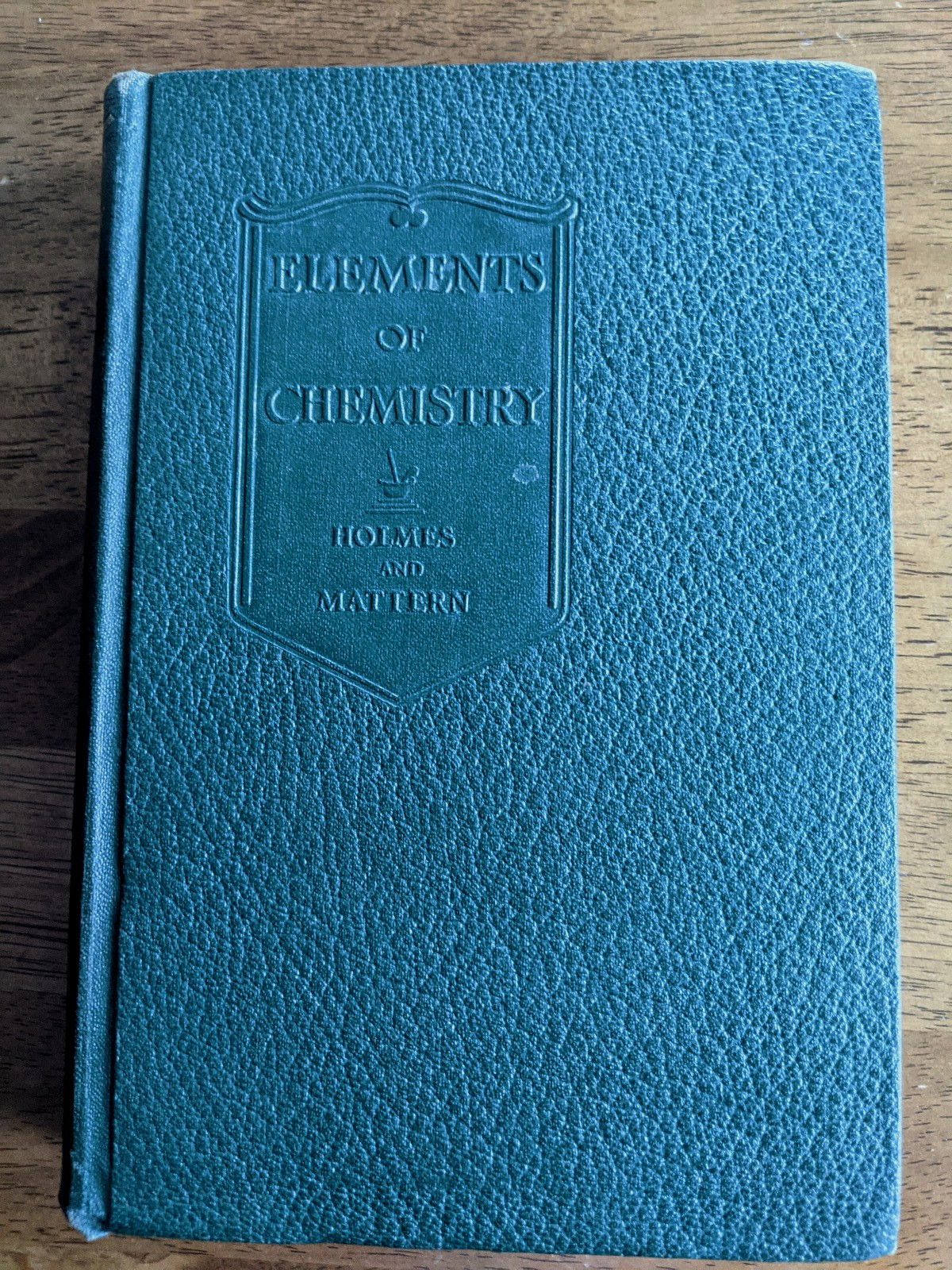 1927 Hardback Elements of Chemistry by Holms and Mattern Textbook – MacMillan –