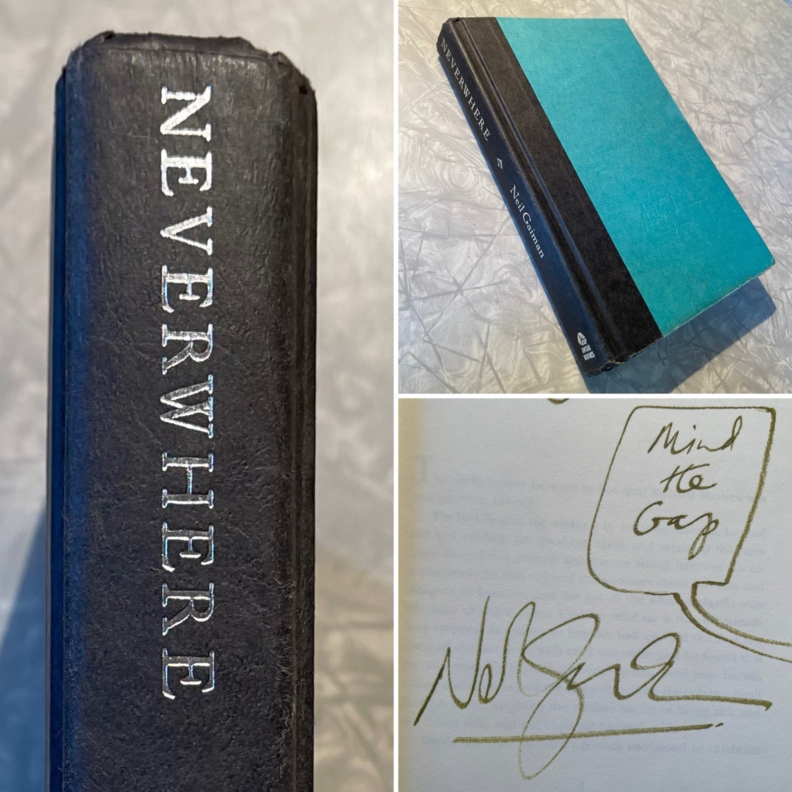 Neverwhere • Neil Gaiman [SIGNED] First Edition First Printing Hardcover No DJ