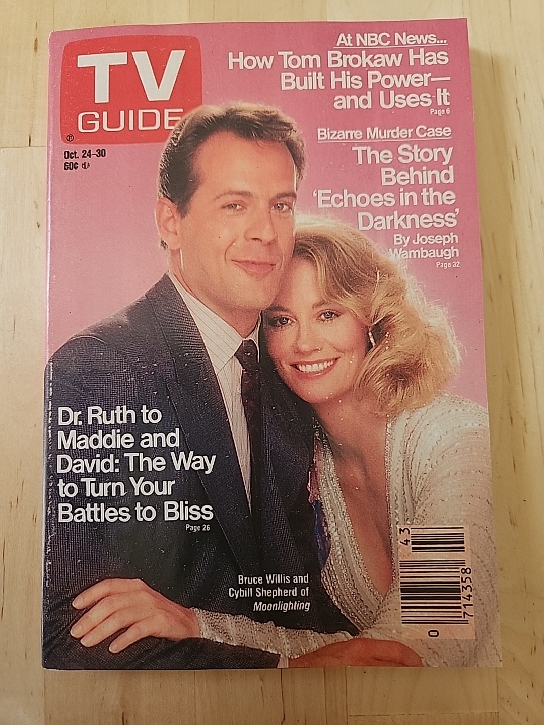 TV Guide Oct 1987 Bruce Willis Moonlighting, Chicago/Milwaukee