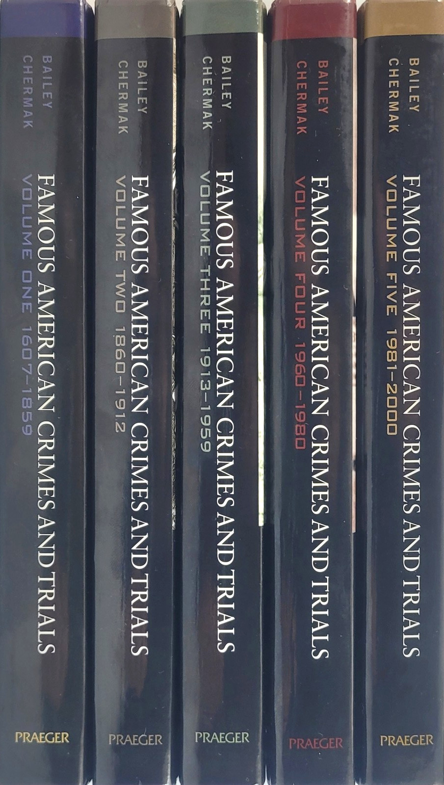 Famous American Crimes and Trials 5 Volume Set Criminology Textbook Law Books
