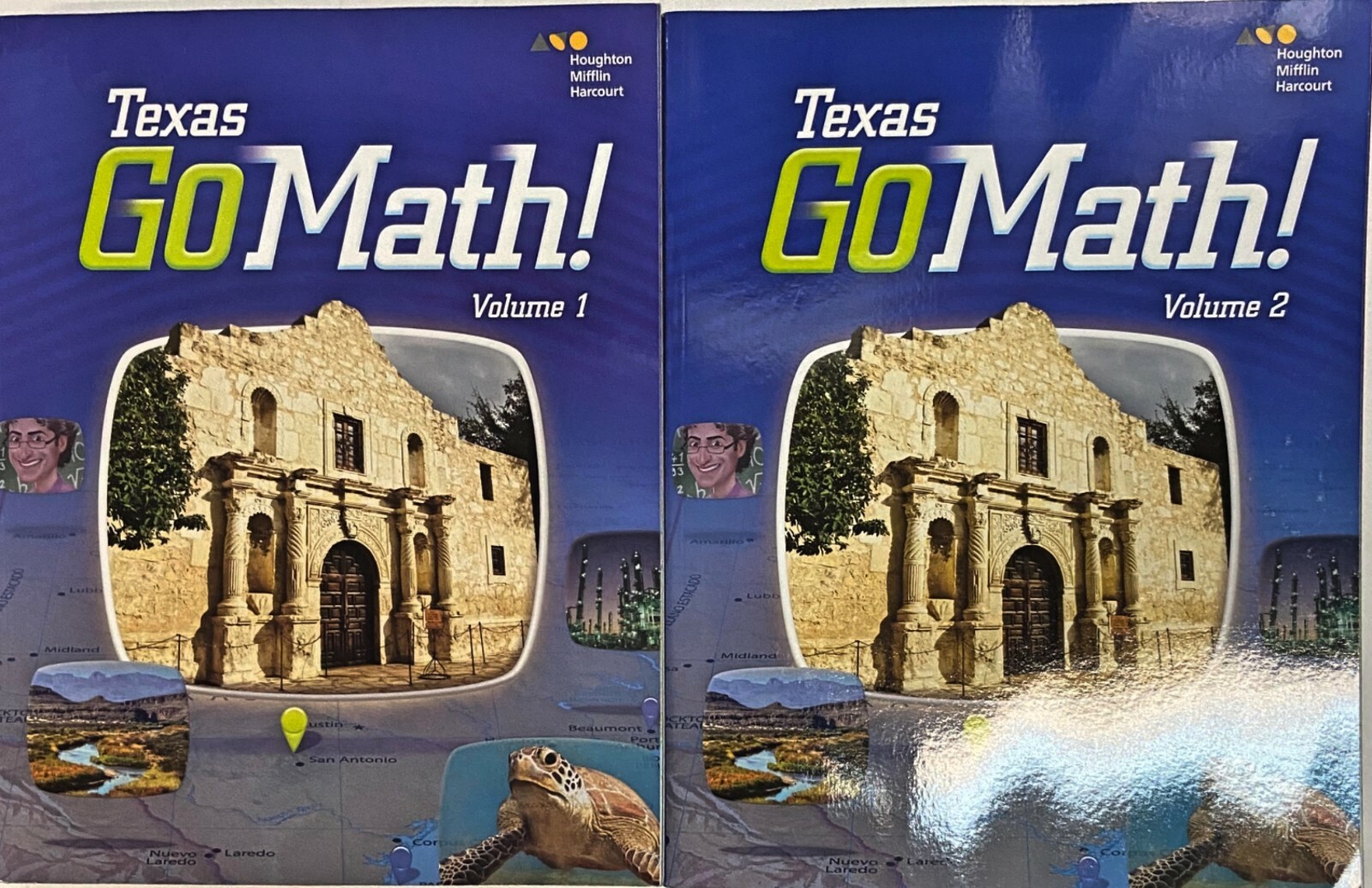 Texas Go Math 4th Grade 4 Student Edition Set Volume 1 & 2