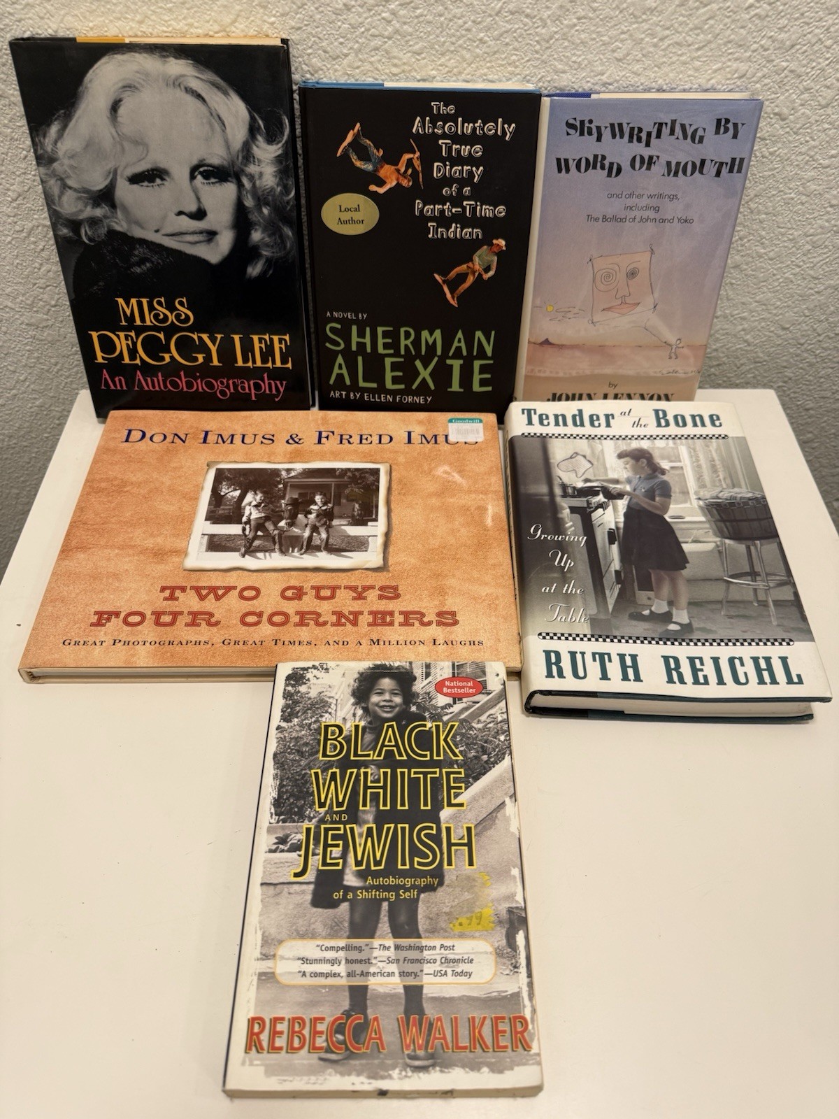 John Lennon 1st Ed Memoirs Book Lot Sherman Alexie Peggy Lee Ruth Reichl 6