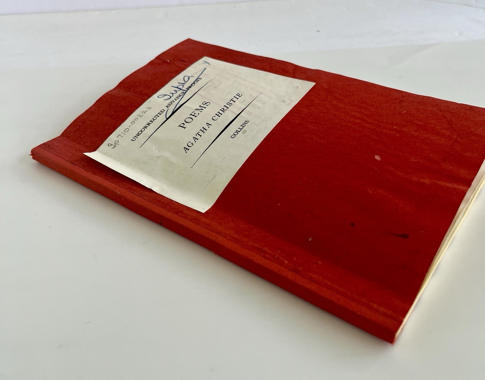 Agatha Christie- Poems 1973 Uncorrected Advance Proof Collins – Extremely Rare