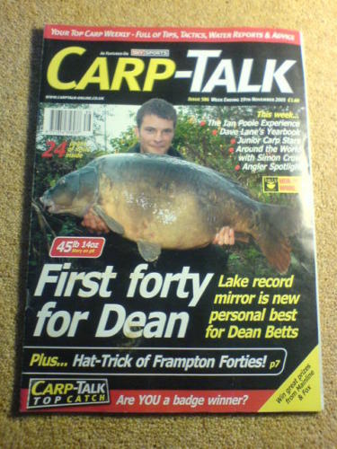 CARP TALK – 45lb 14oz – 19 Nov 2005