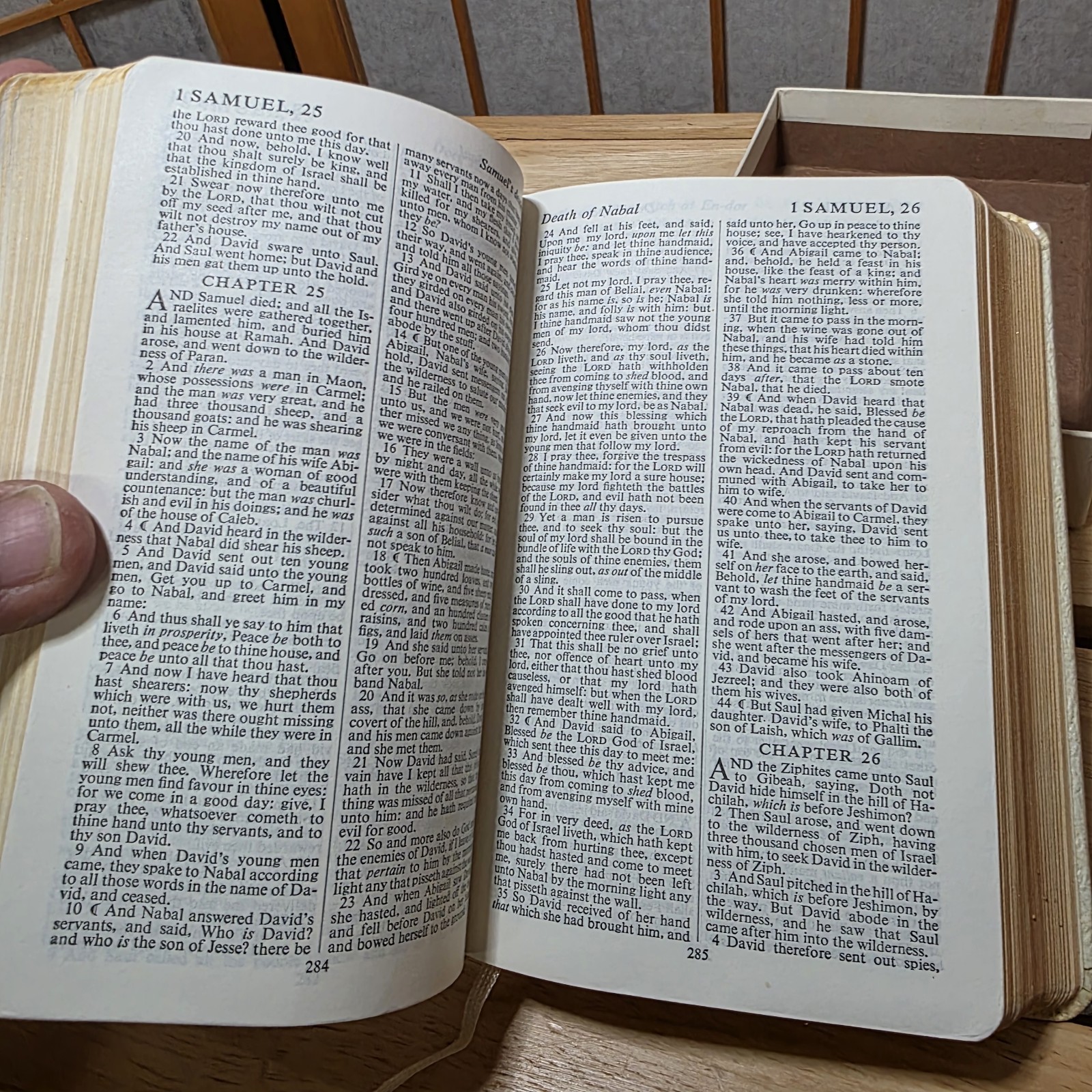 Bride’s Bible KJV Collins England 1958 White Leatheroid Gold Edges Original Box