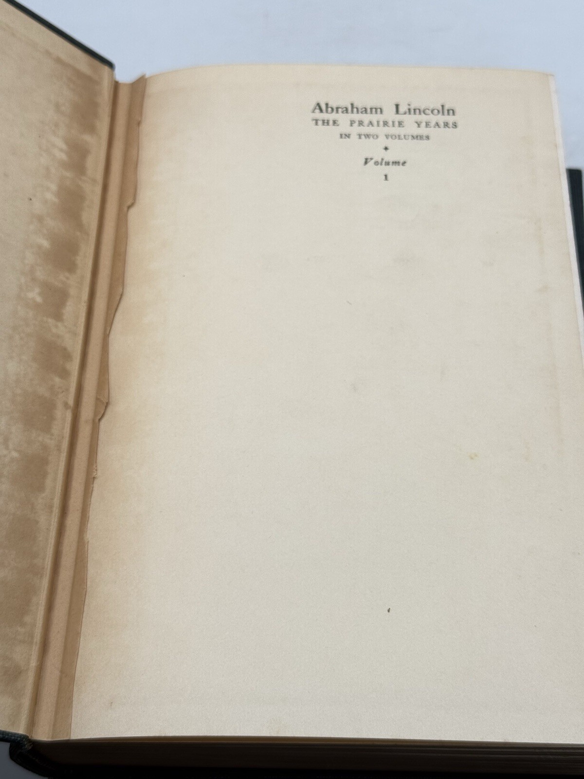 RARE 2 Volume set 1926! Abraham Lincoln The Prairie Years by Carl Sandburg VG HC