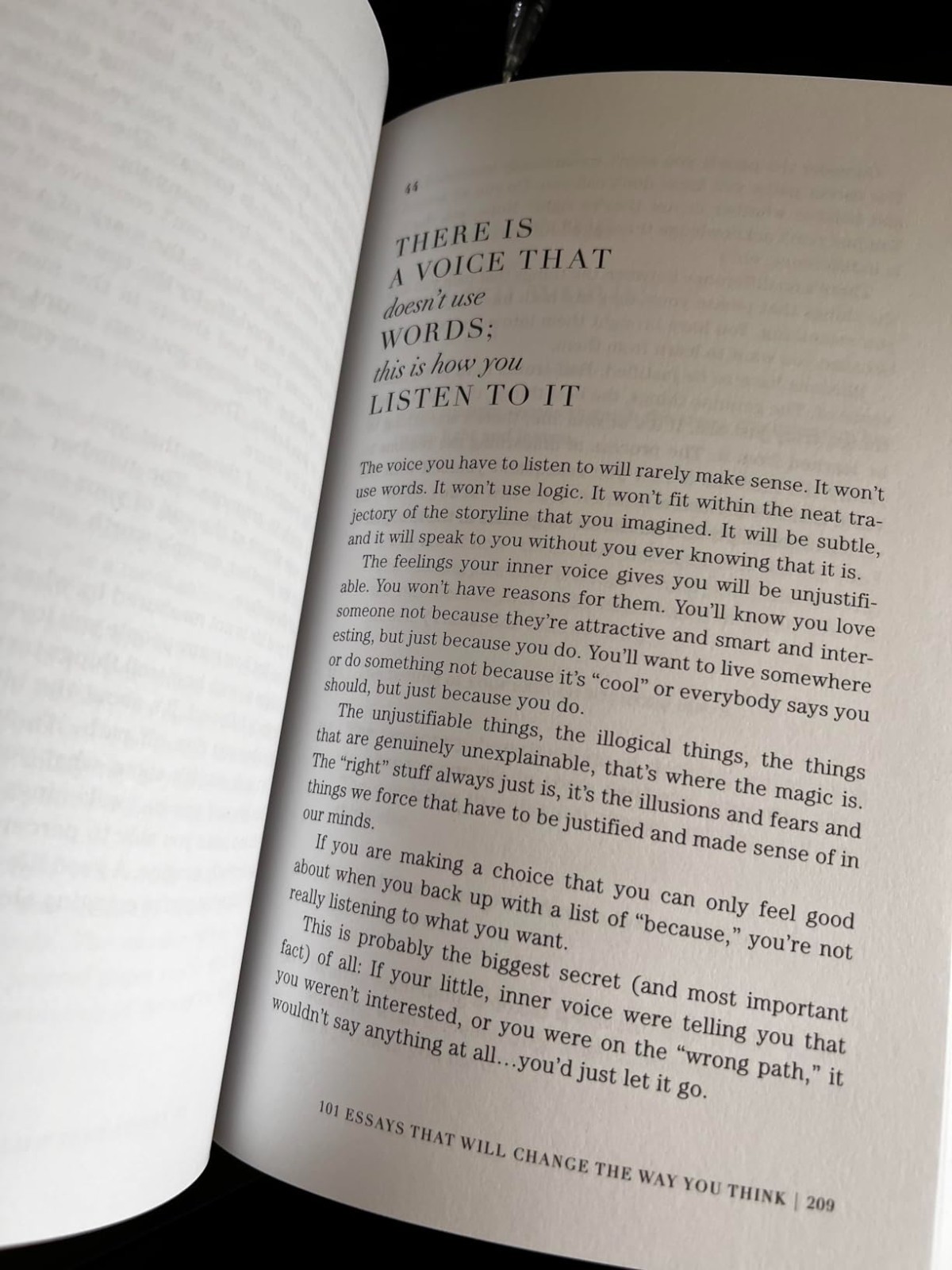 101 Essays That Will Change The Way You Think by Brianna Wiest -Self Help Book