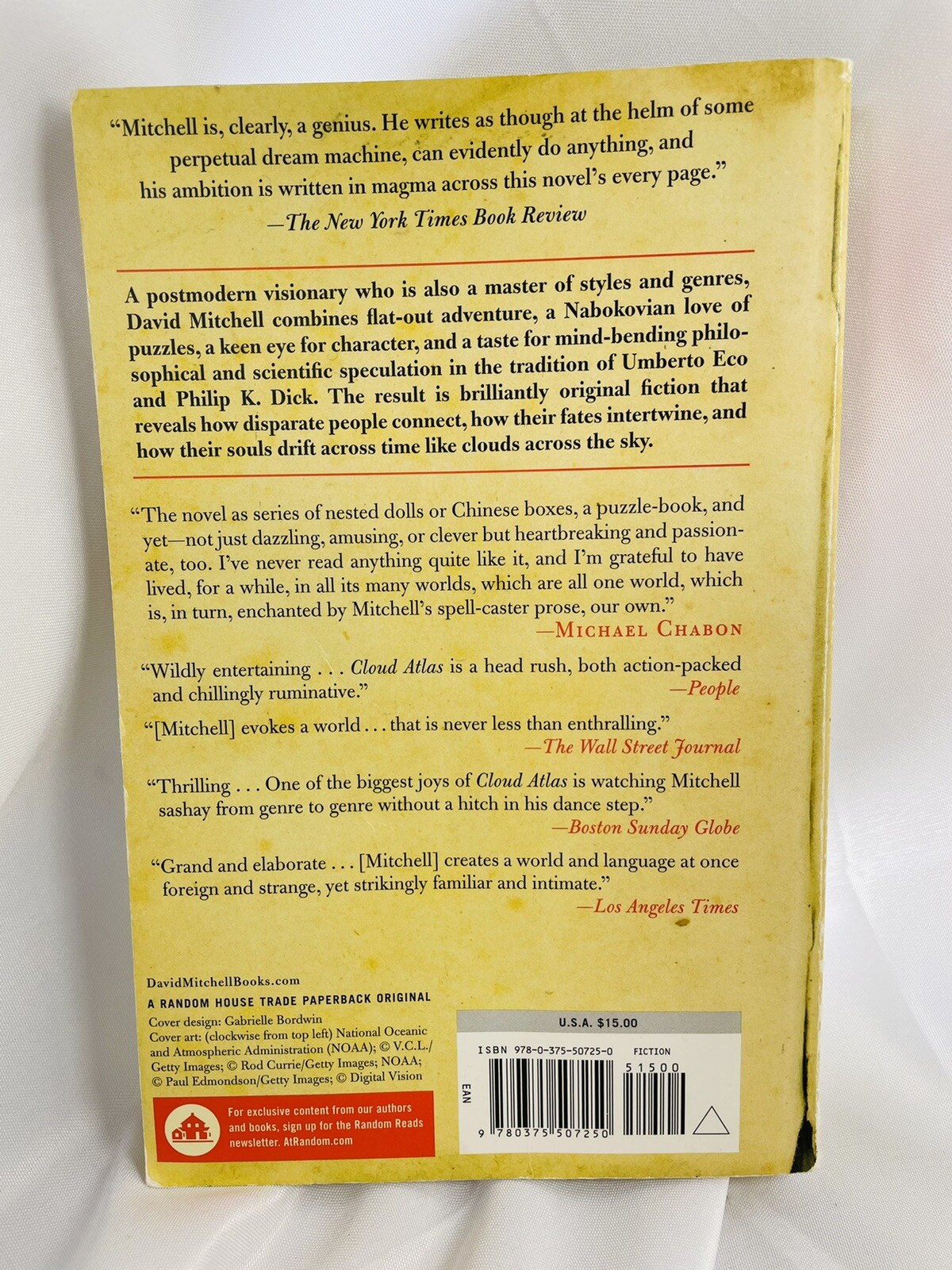 Cloud Atlas: A Novel by David Mitchell English Paperback Book Prize Winner