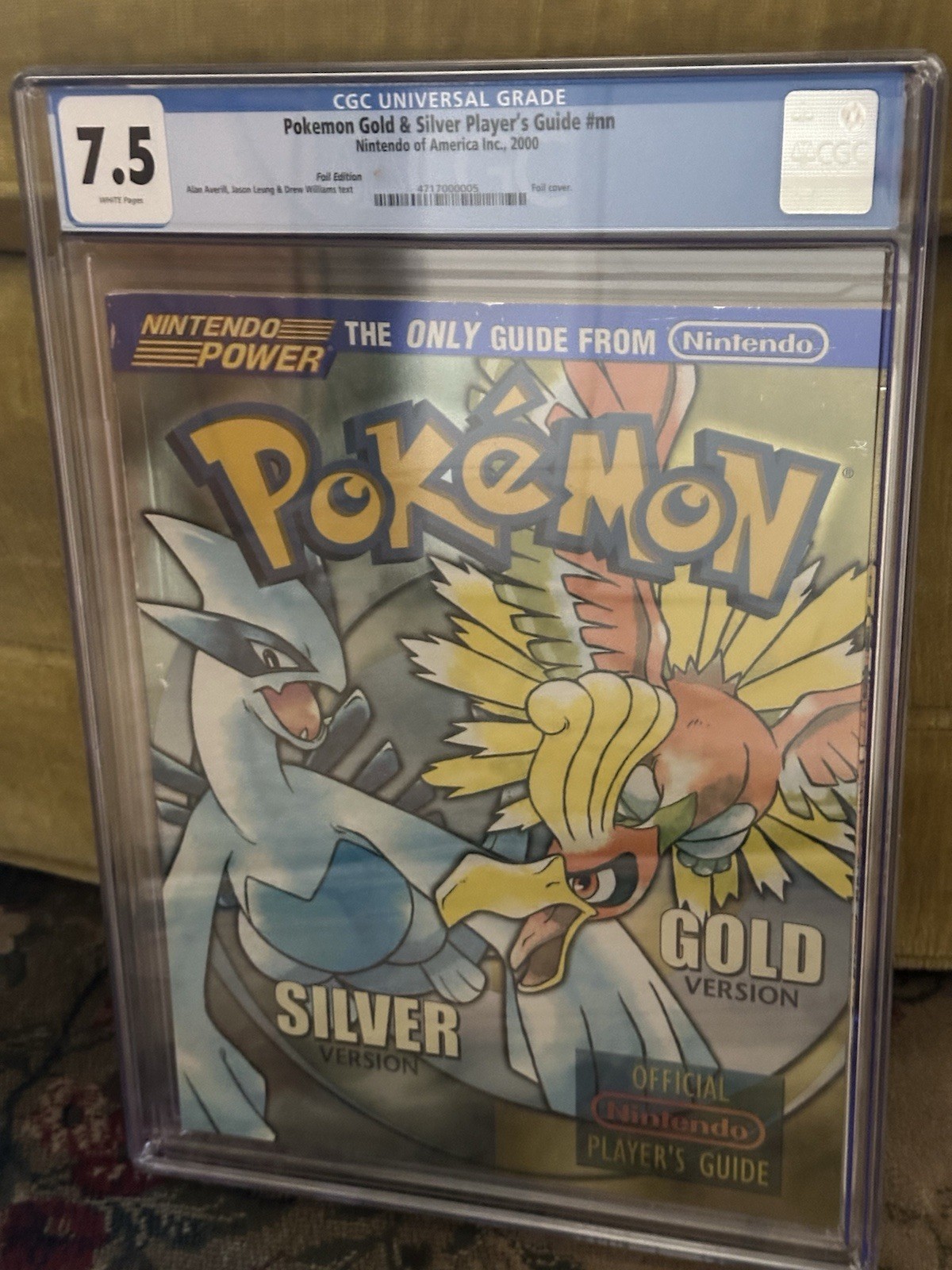 Pokemon Gold & Silver Nintendo Power Strategy Guide Graded CGC 7.5 Holofoil