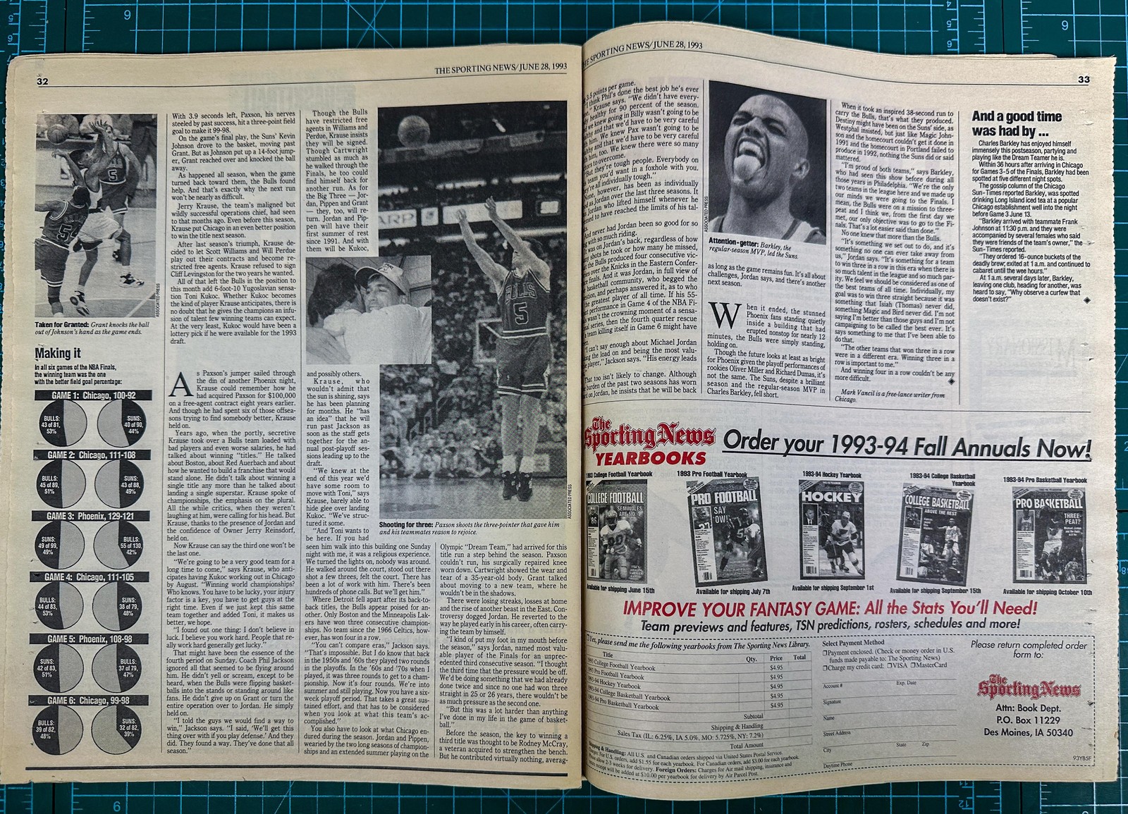 Vintage 1993 95 The Sporting News Magazine March June Michael Jordan Bulls NCAA