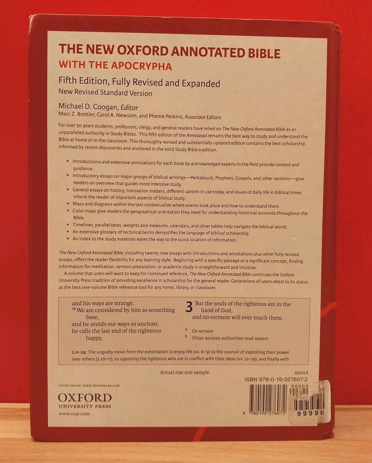 New Oxford Annotated Bible with Apocrypha : New Revised Standard Version 5th Ed.