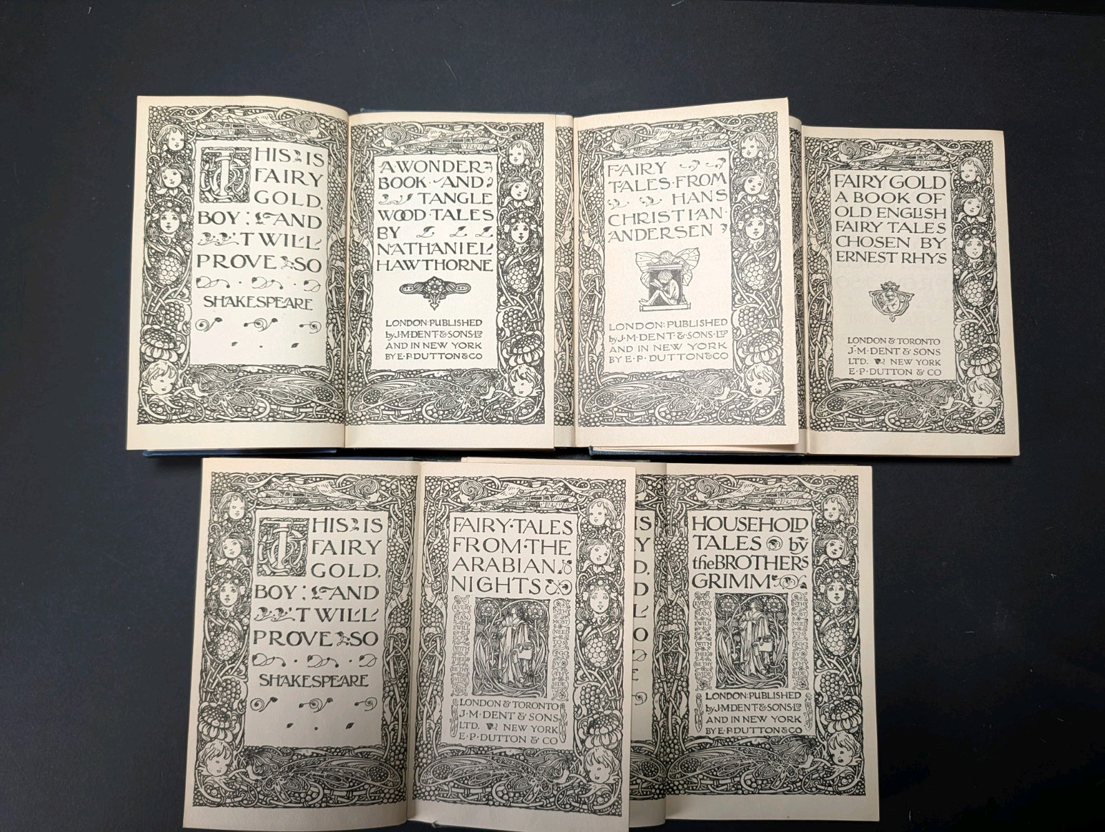 Fairy Tales, Lot of 5 Books, Dent & Dutton, 1910s