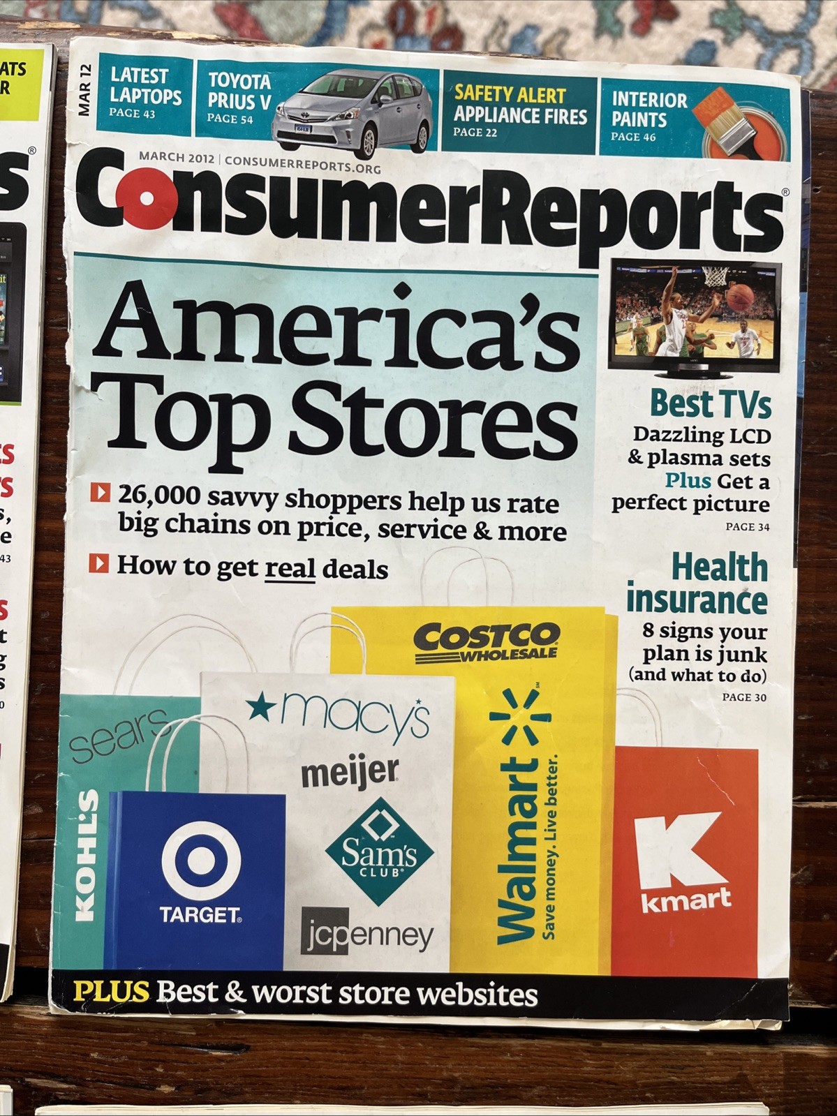 Consumer Reports Magazine Complete Year January – December 2012 Back Issues