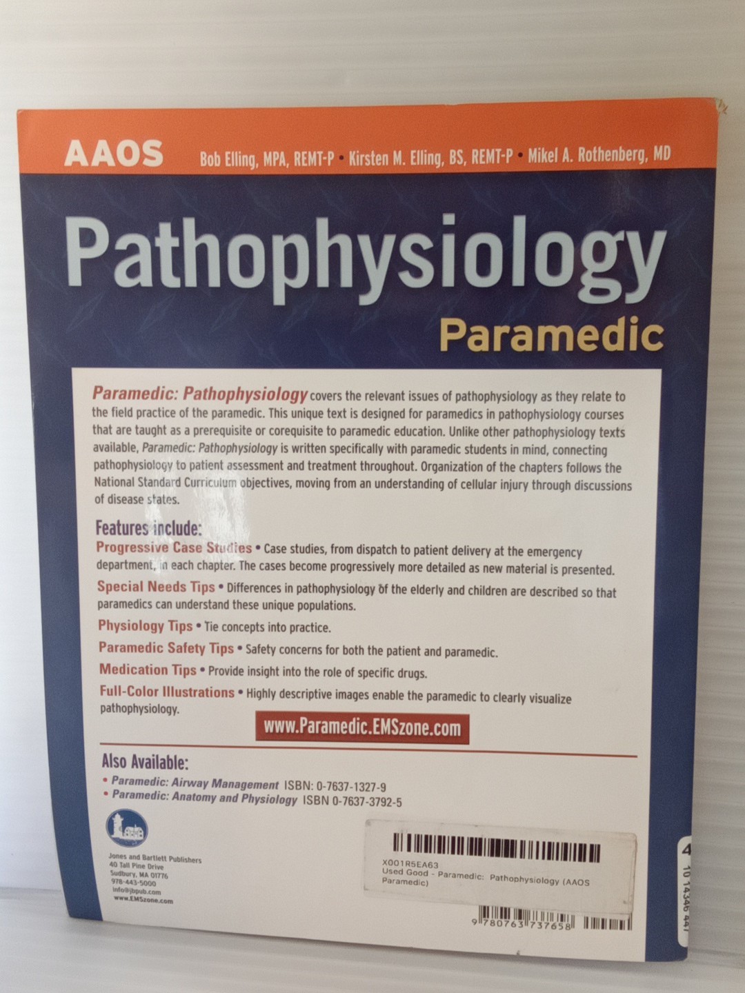 Paramedic: Pathophysiology: Pathophysiology (AAOS Paramedic) FREE SHIPPING