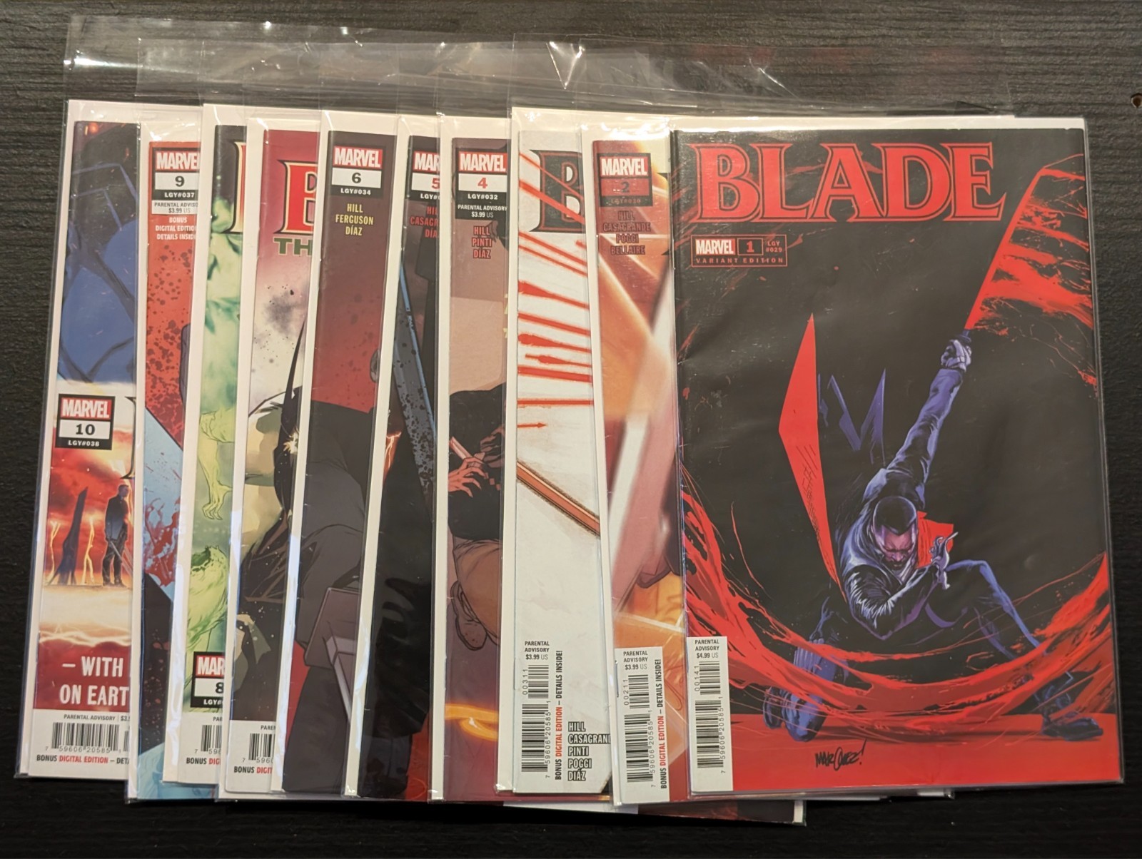 Blade #1-10 Complete Set Run Marvel 2023 Bryan Hill Marquez Variant VF/NM
